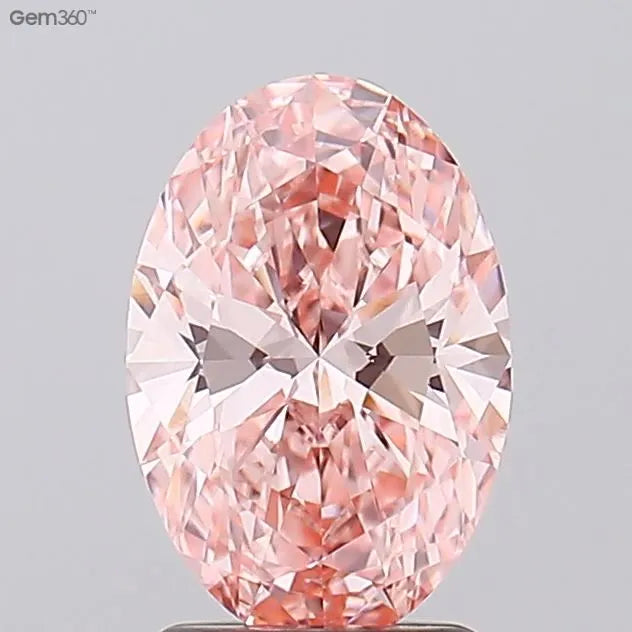 1.87ct Oval Lab Grown Diamond (Colour Fancy Vivid Pink, Clarity VVS2, IGI Certified)
