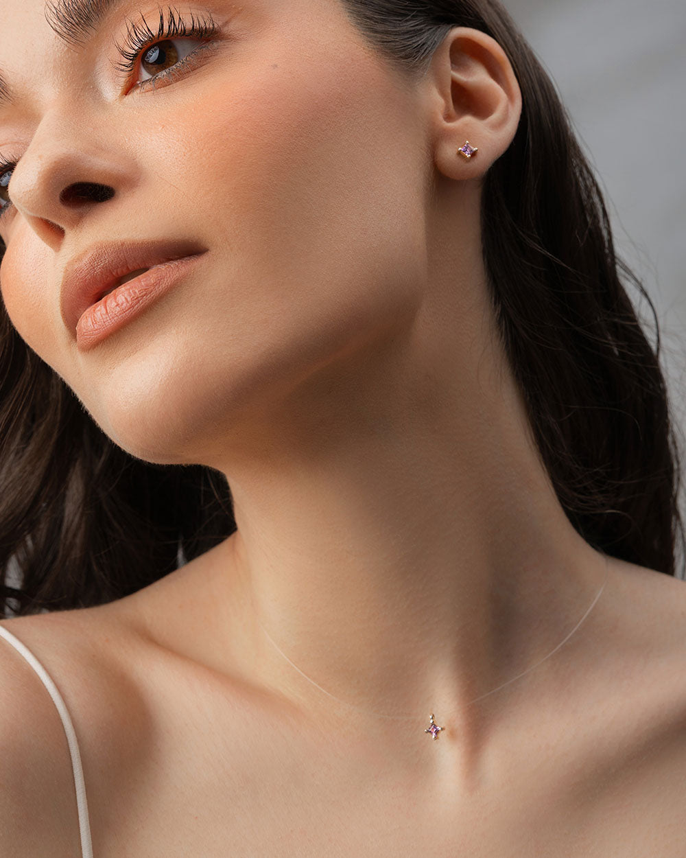 Cercei guta Passion Plum cu ametist