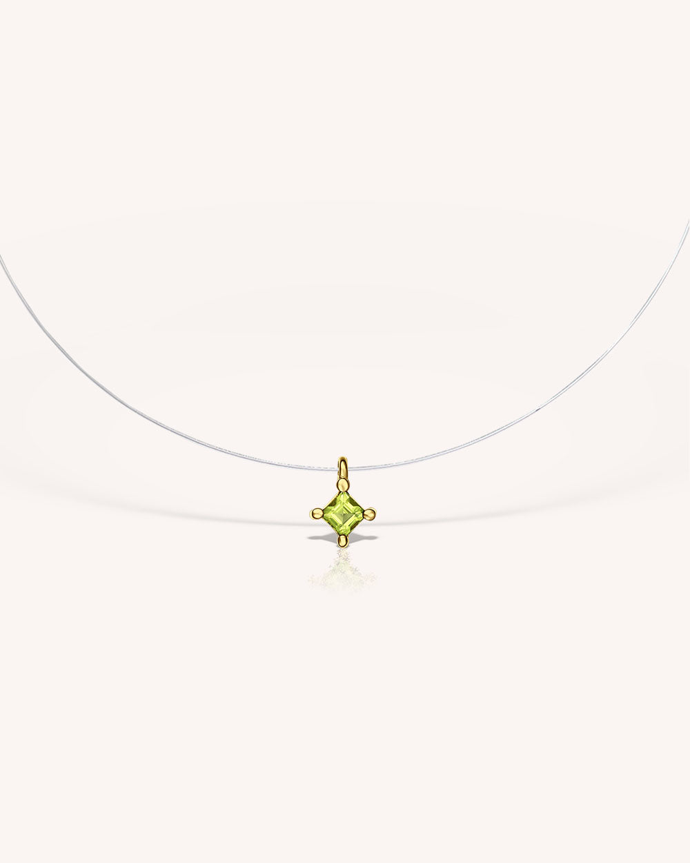 Colier guta Pistachio Green cu peridot