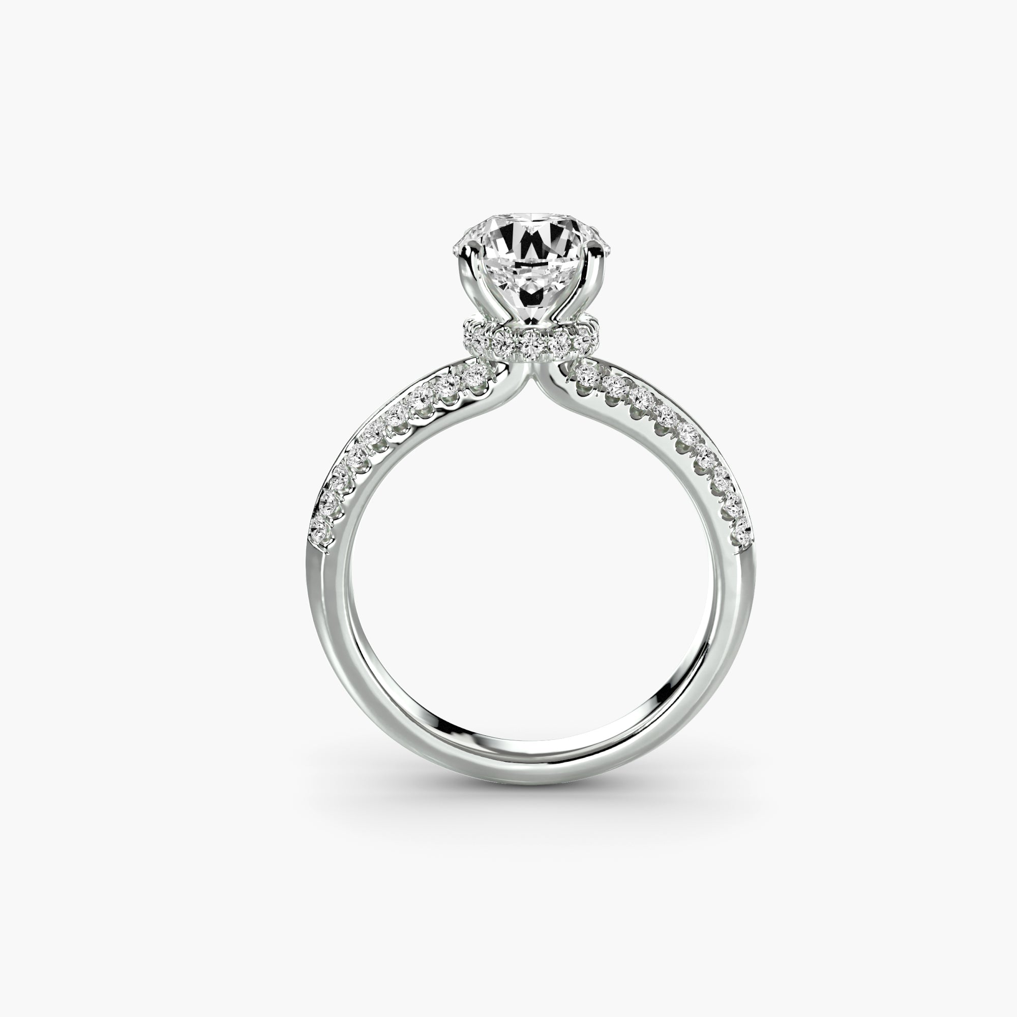 Inel de logodna Solitaire with Pavé I