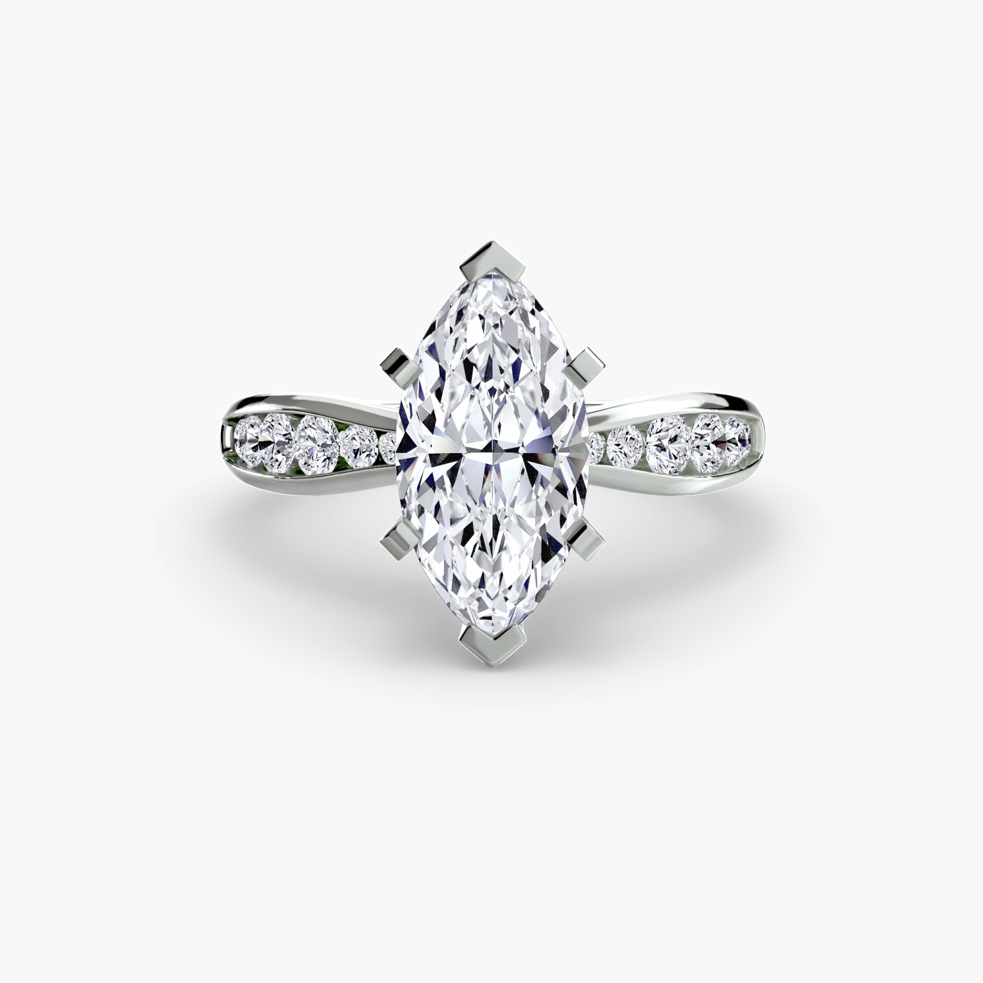 Inel de logodna Solitaire with Pavé III
