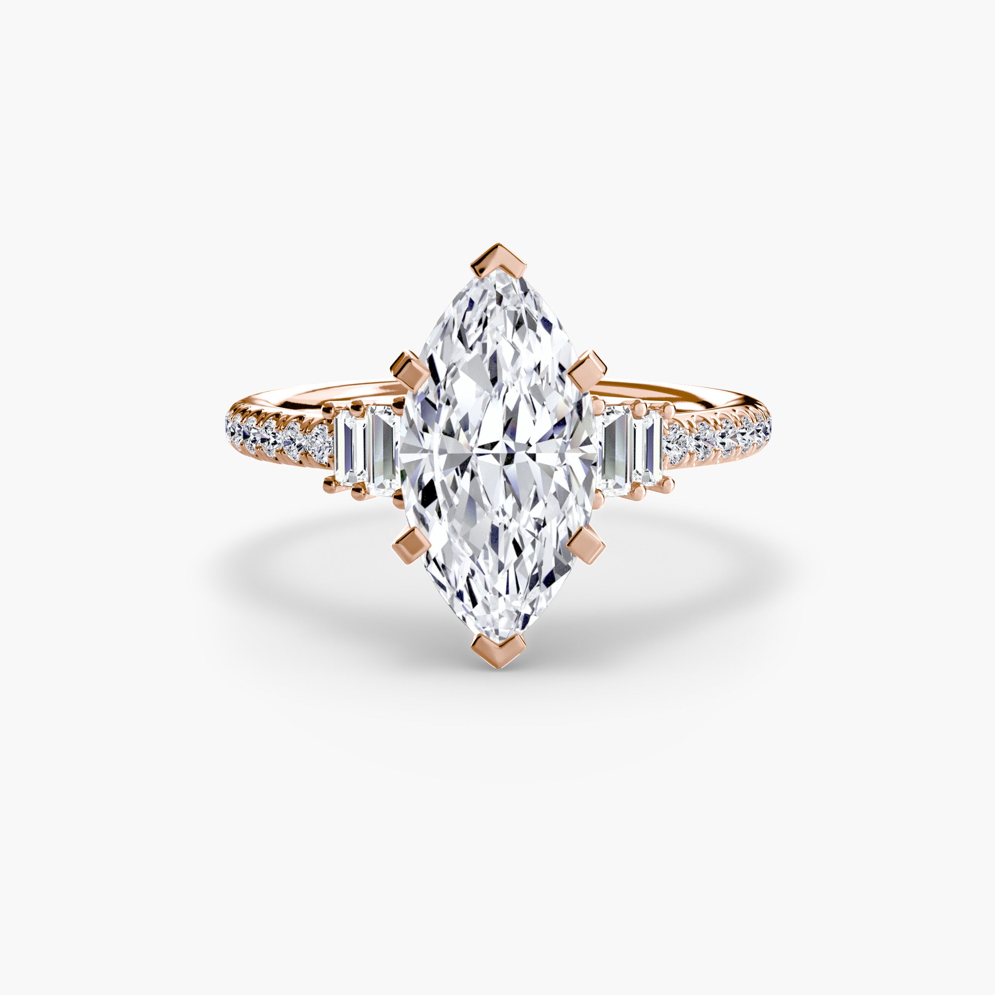 Inel de logodna Solitaire with Pavé IV