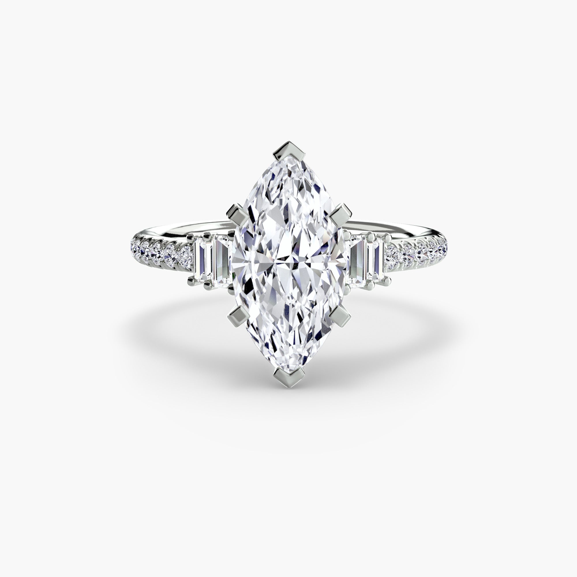 Inel de logodna Solitaire with Pavé IV