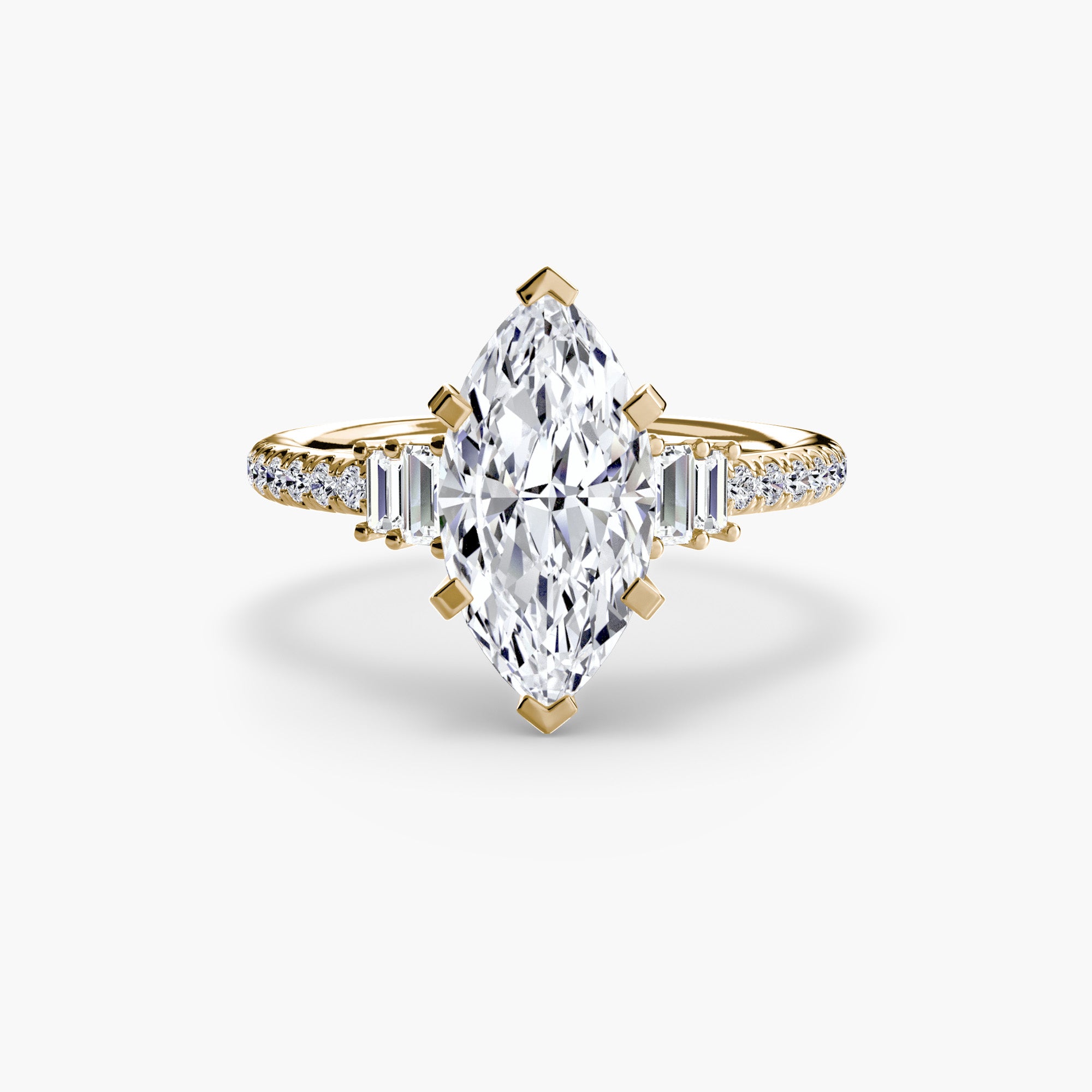Inel de logodna Solitaire with Pavé IV