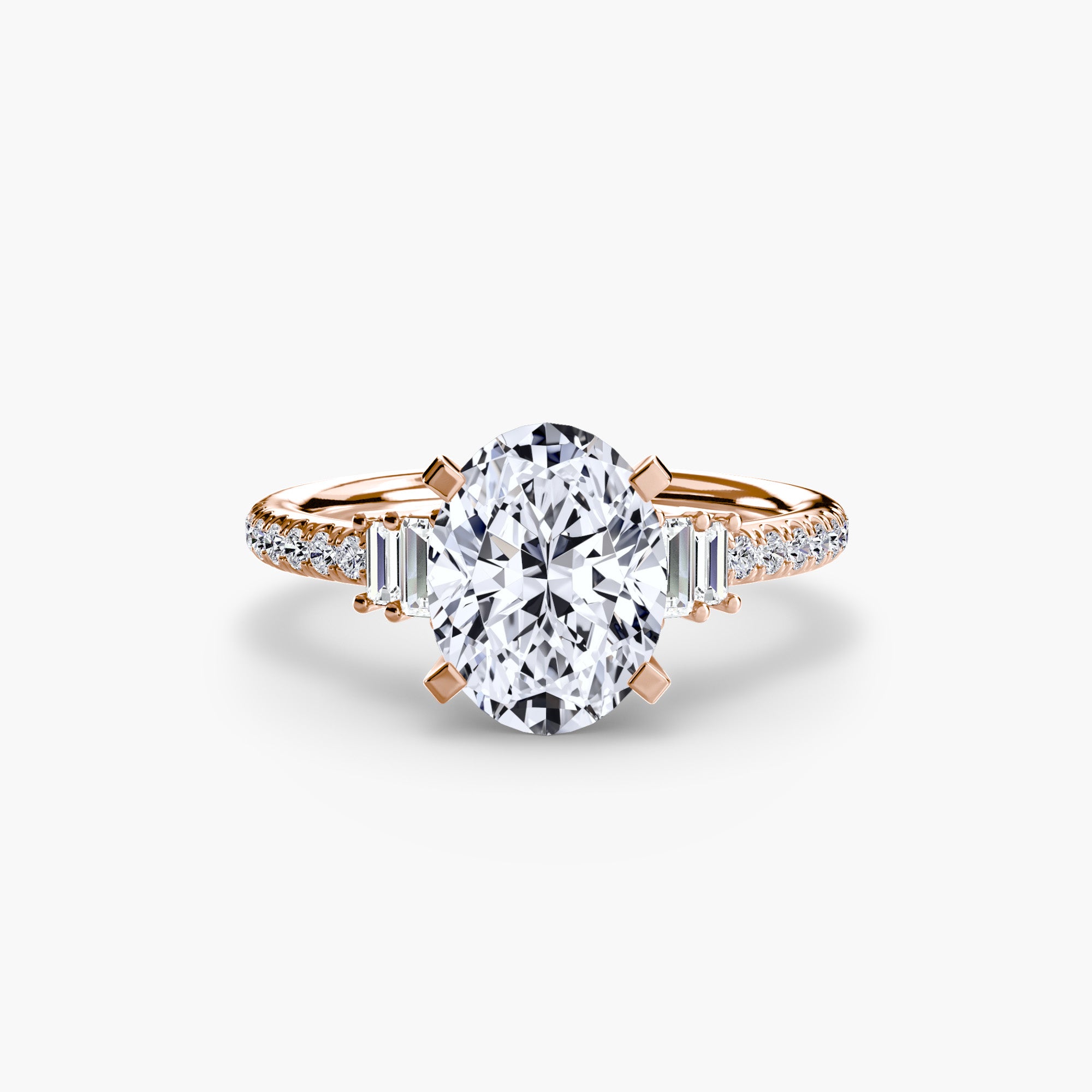 Inel de logodna Solitaire with Pavé IV