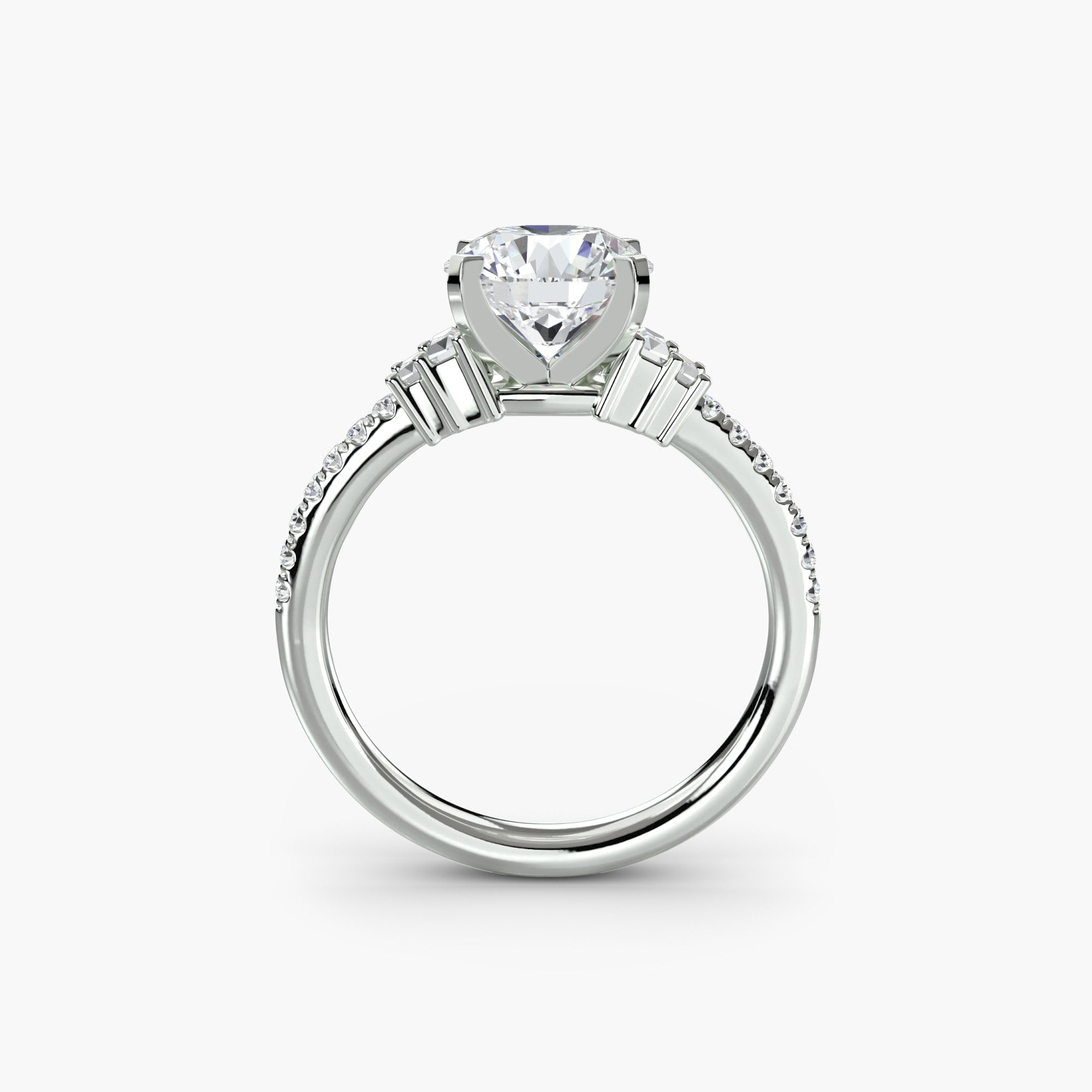 Inel de logodna Solitaire with Pavé IV