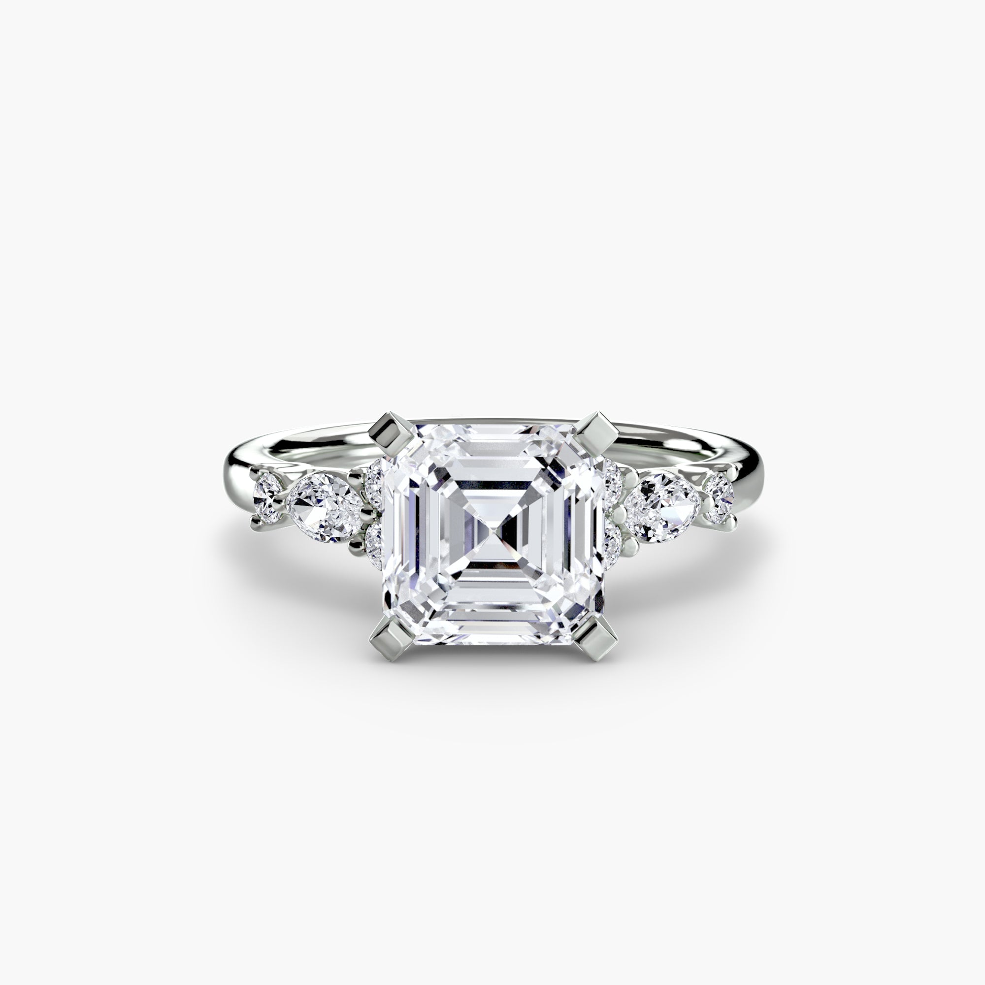 Inel de logodna Floral Accent Solitaire I