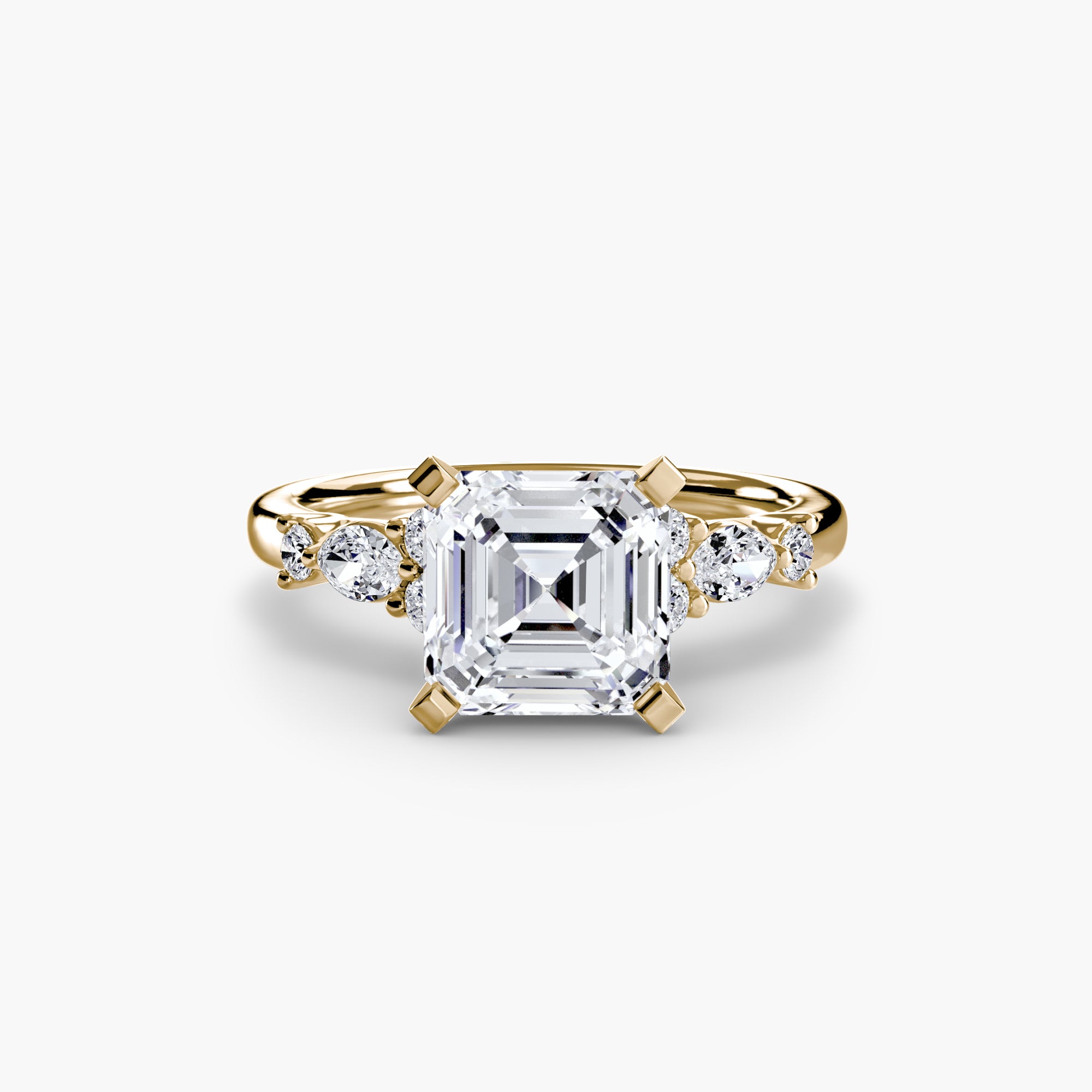 Inel de logodna Floral Accent Solitaire I