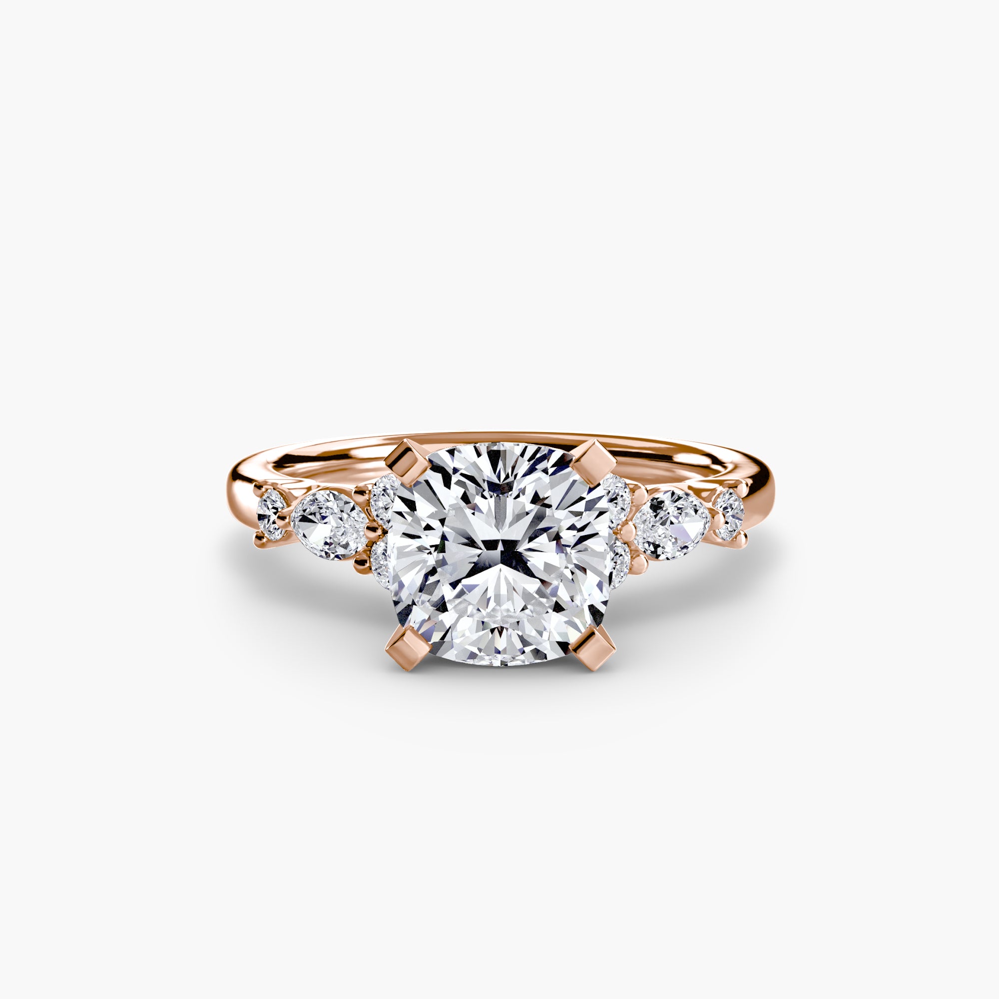Inel de logodna Floral Accent Solitaire I