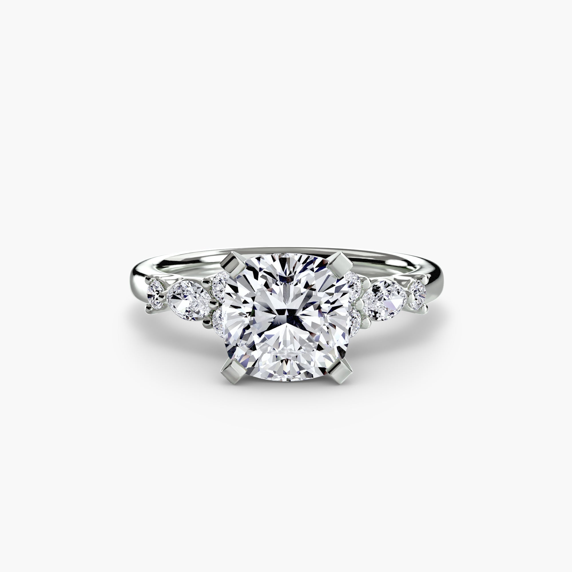 Inel de logodna Floral Accent Solitaire I