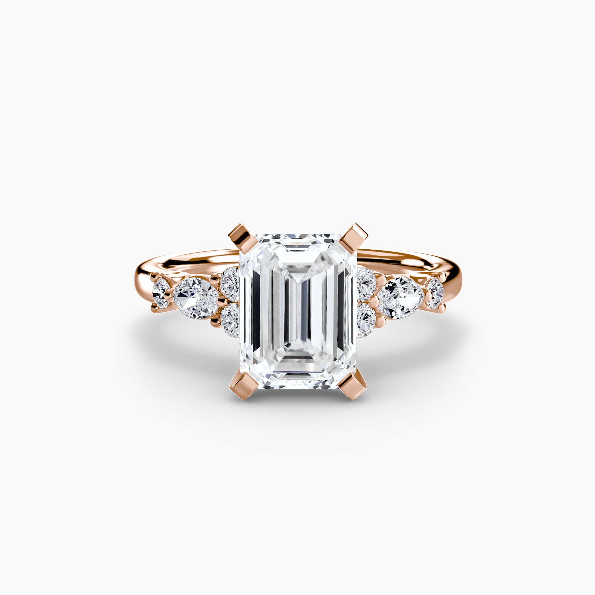 Inel de logodna Floral Accent Solitaire I