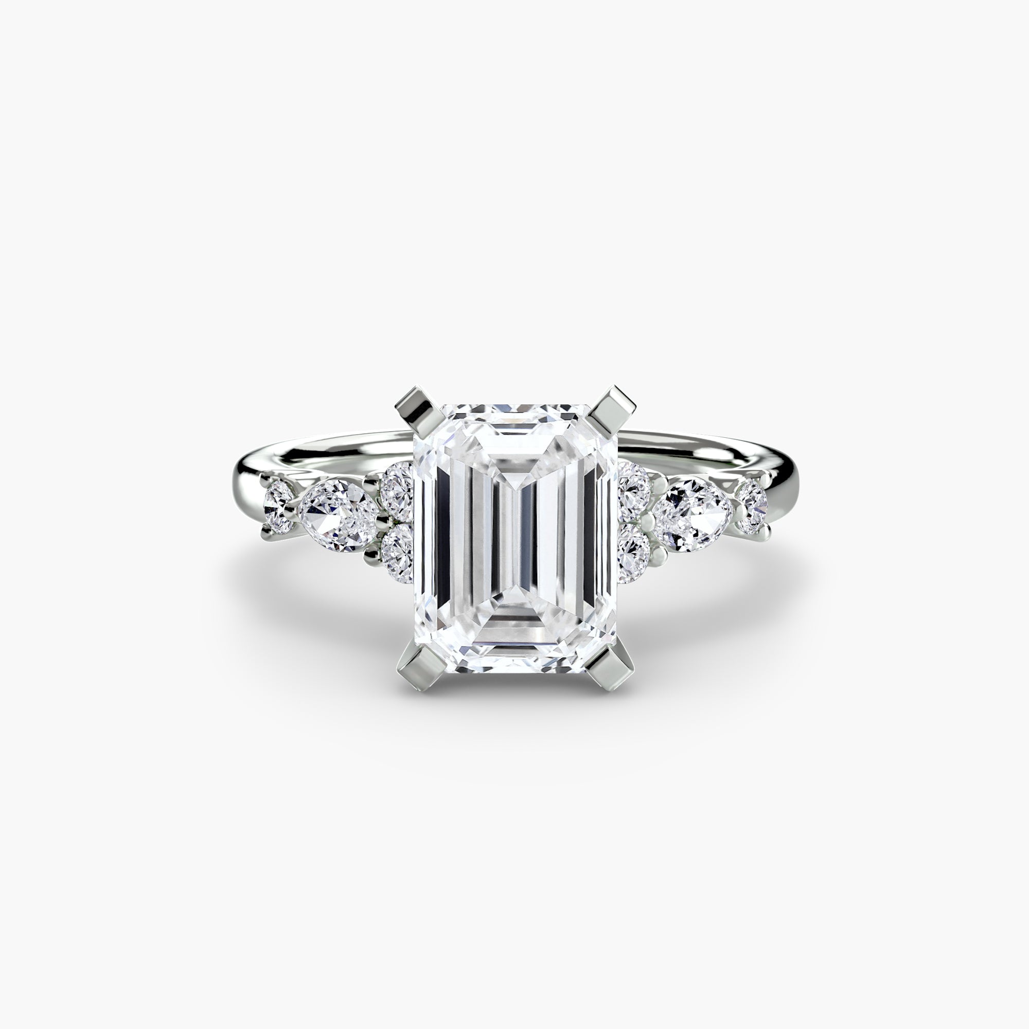 Inel de logodna Floral Accent Solitaire I