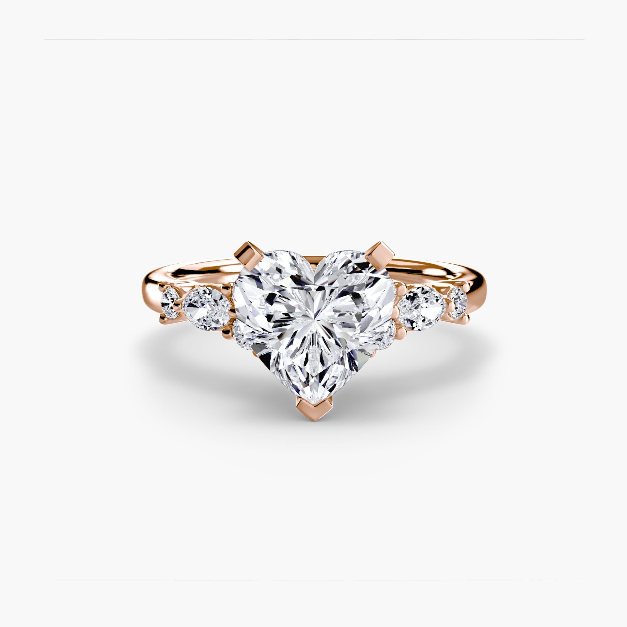 Inel de logodna Floral Accent Solitaire I