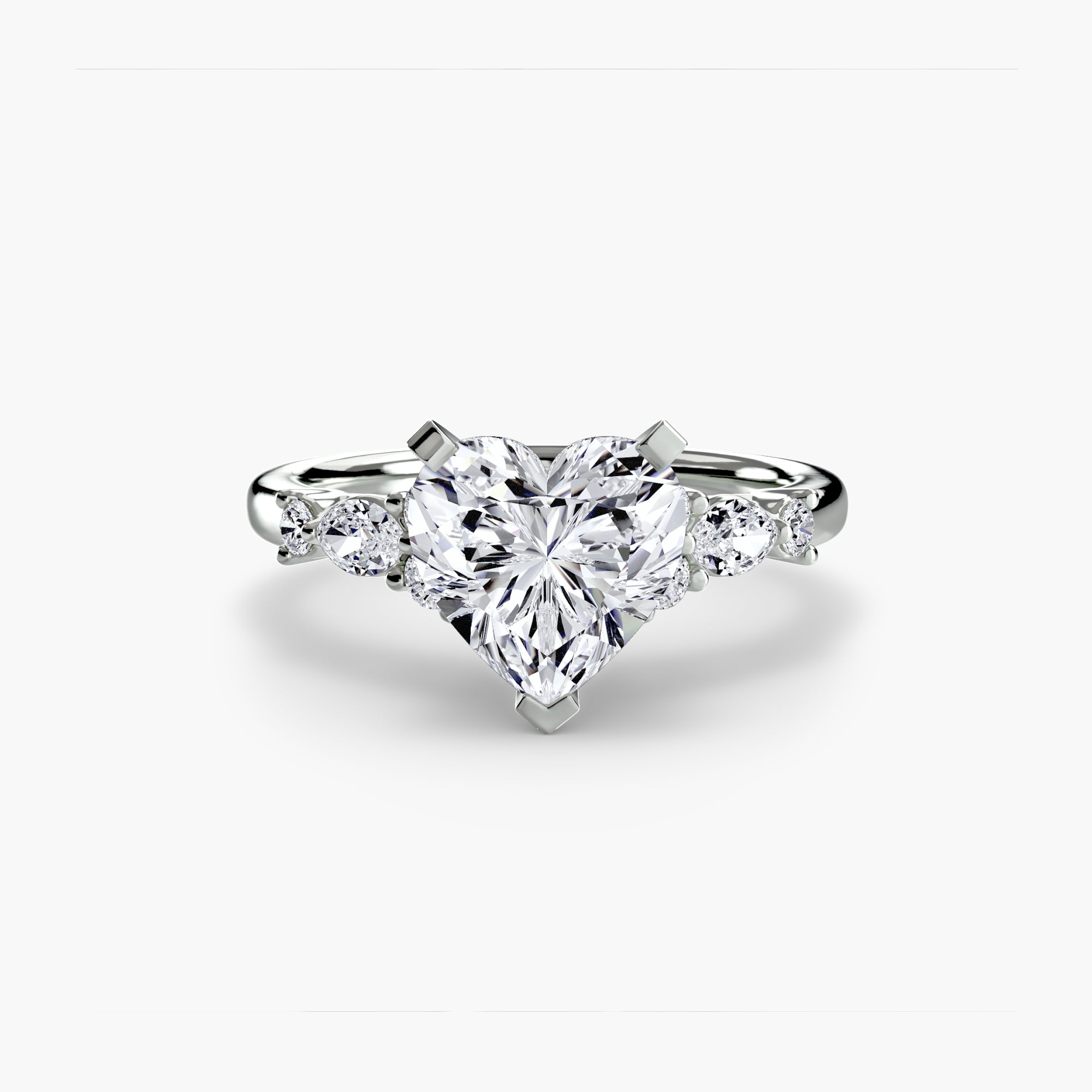 Inel de logodna Floral Accent Solitaire I