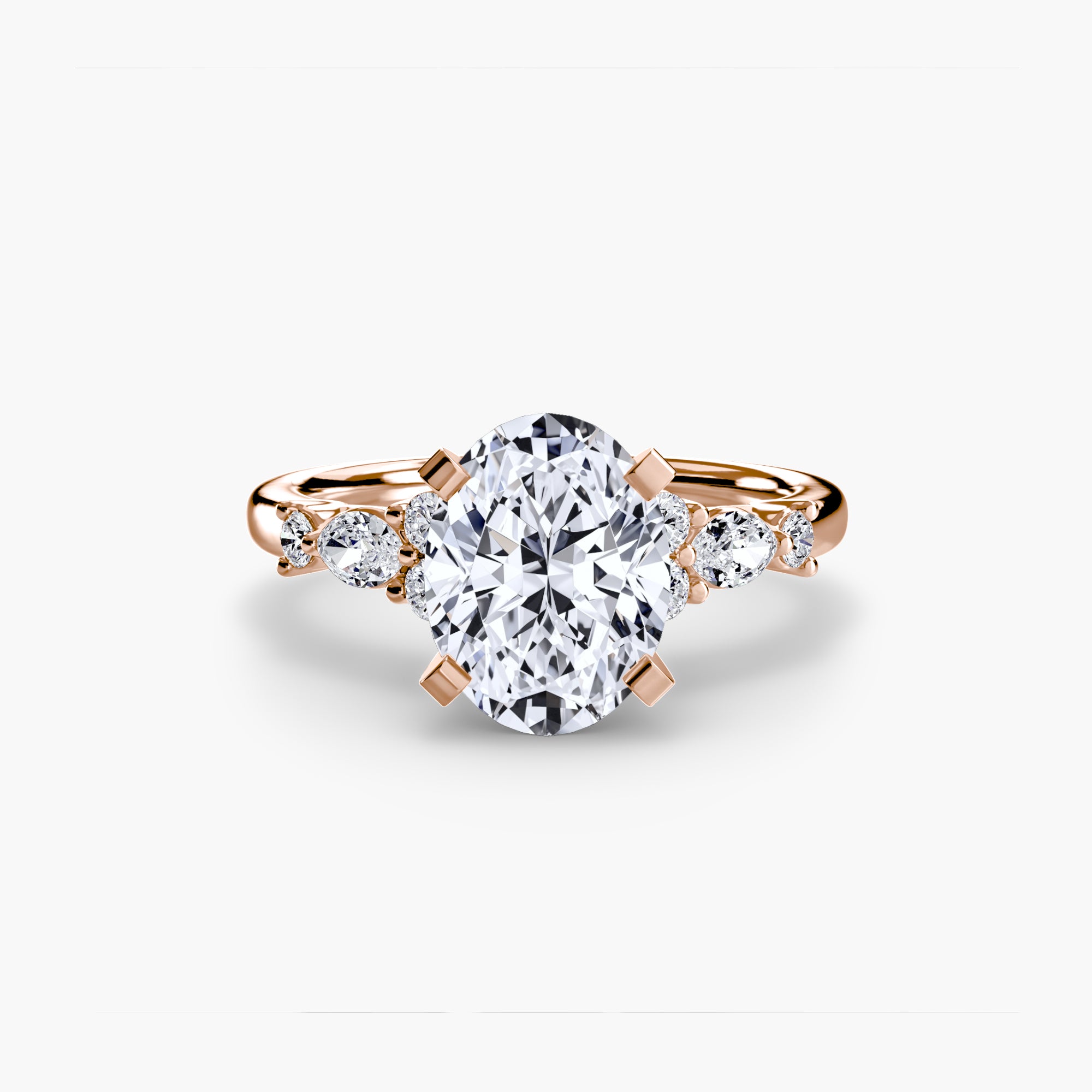 Inel de logodna Floral Accent Solitaire I