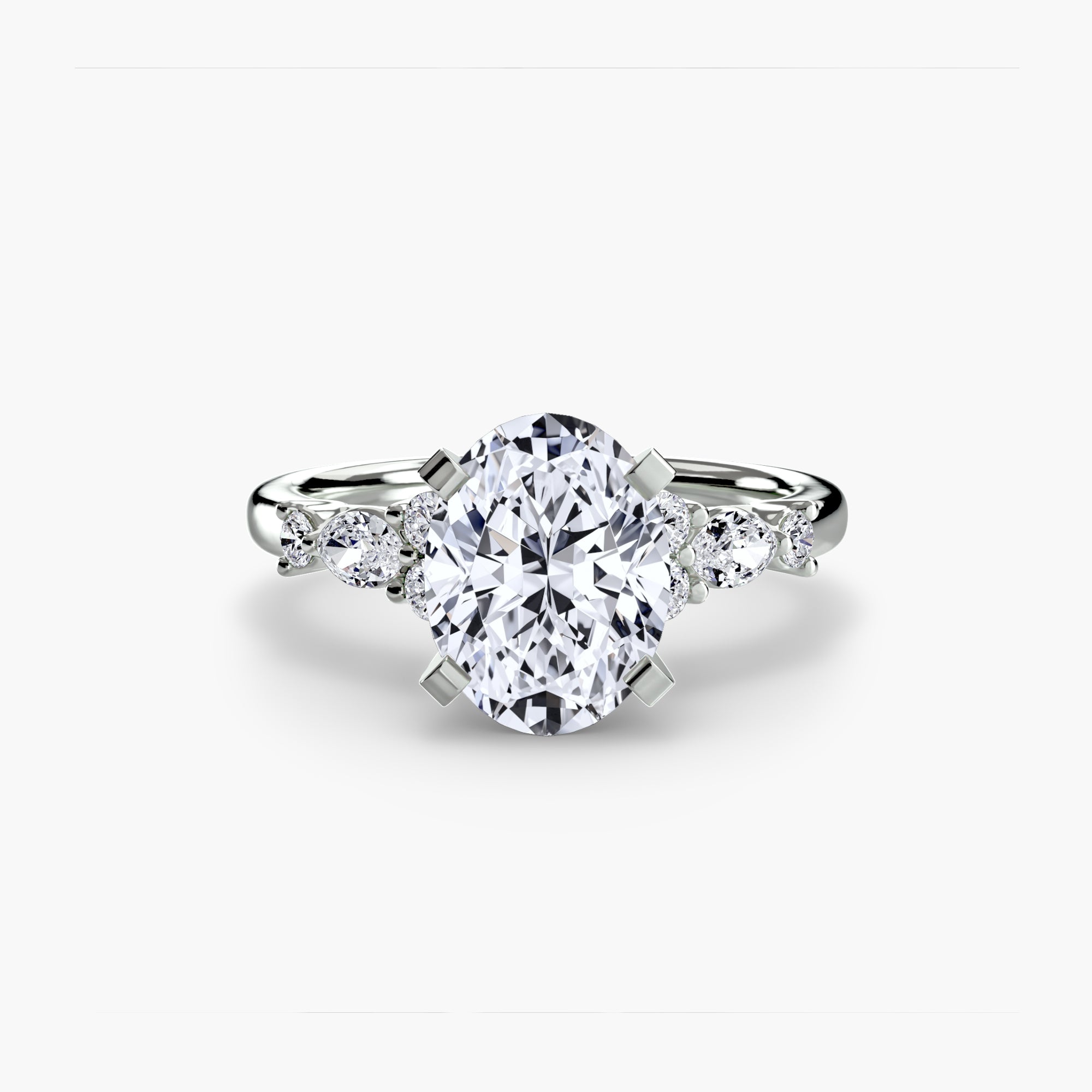 Inel de logodna Floral Accent Solitaire I