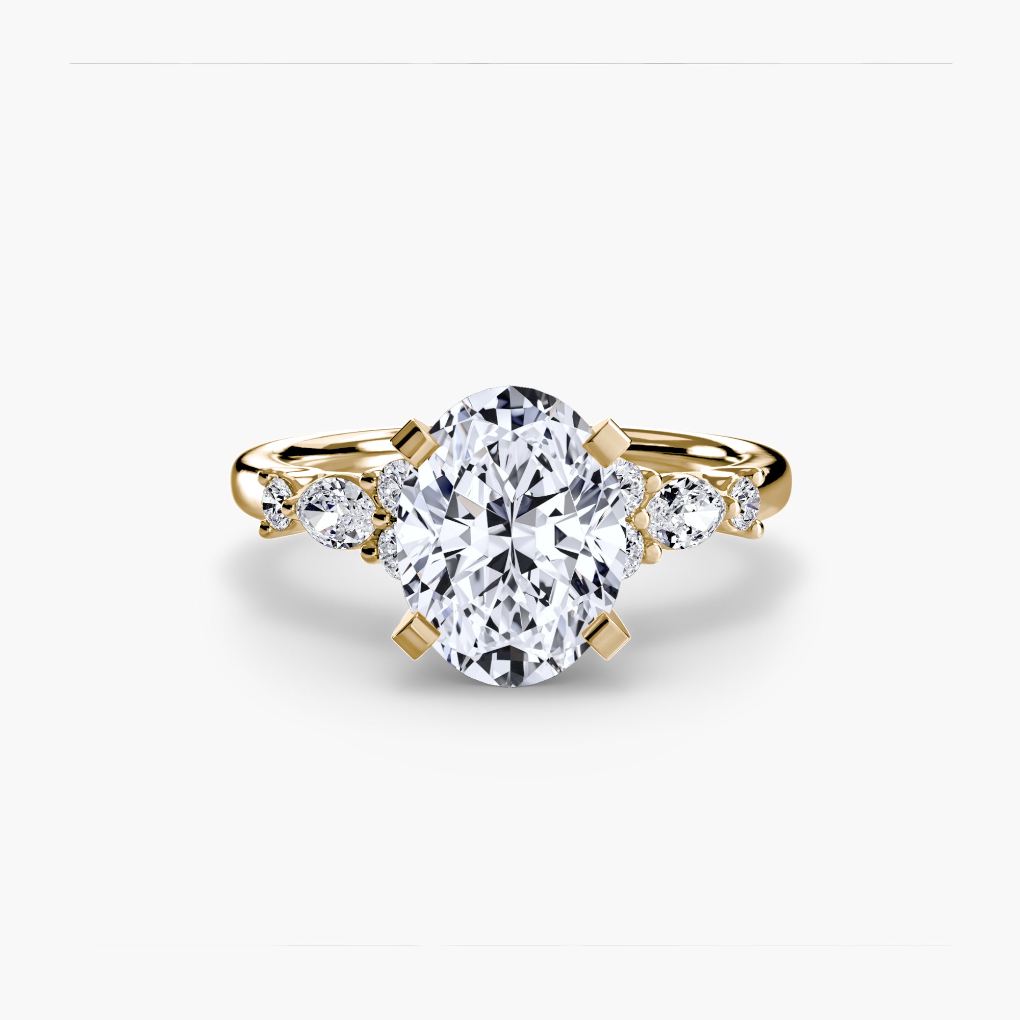 Inel de logodna Floral Accent Solitaire I
