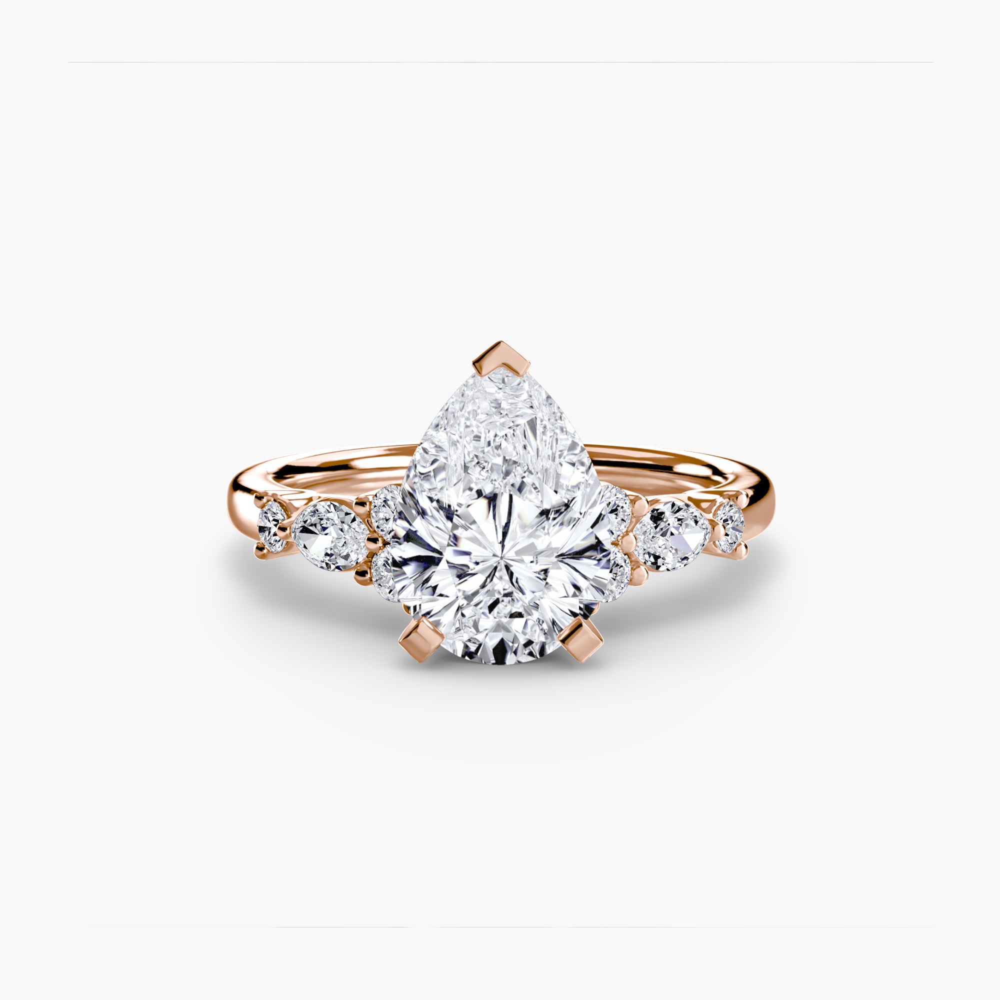 Inel de logodna Floral Accent Solitaire I