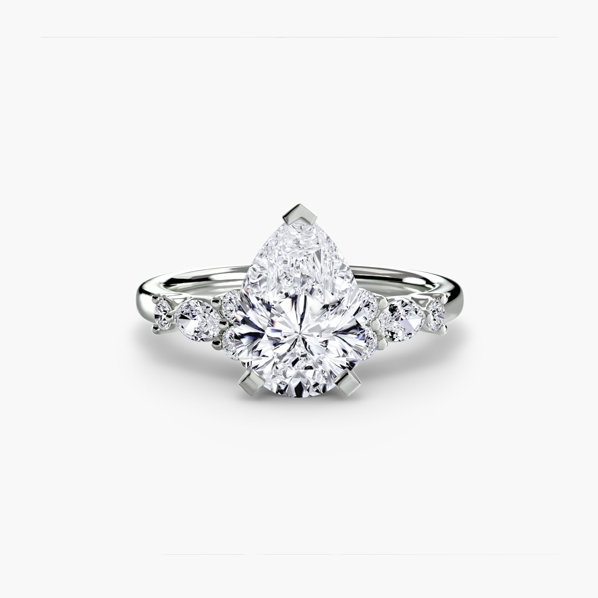 Inel de logodna Floral Accent Solitaire I