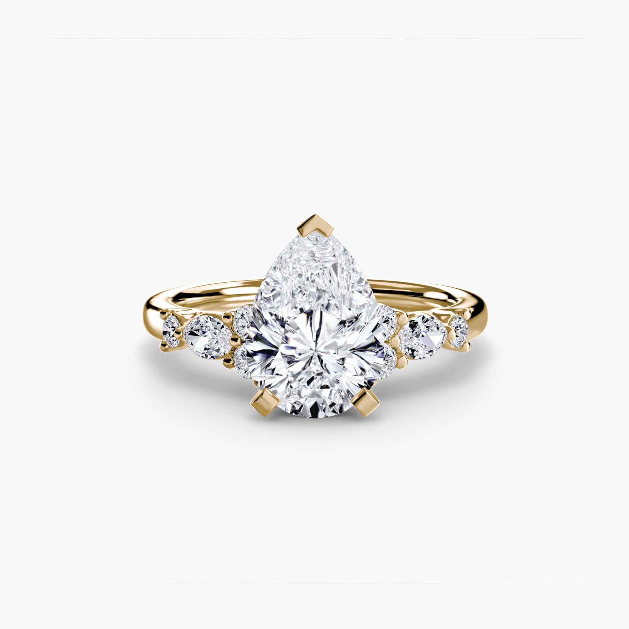 Inel de logodna Floral Accent Solitaire I