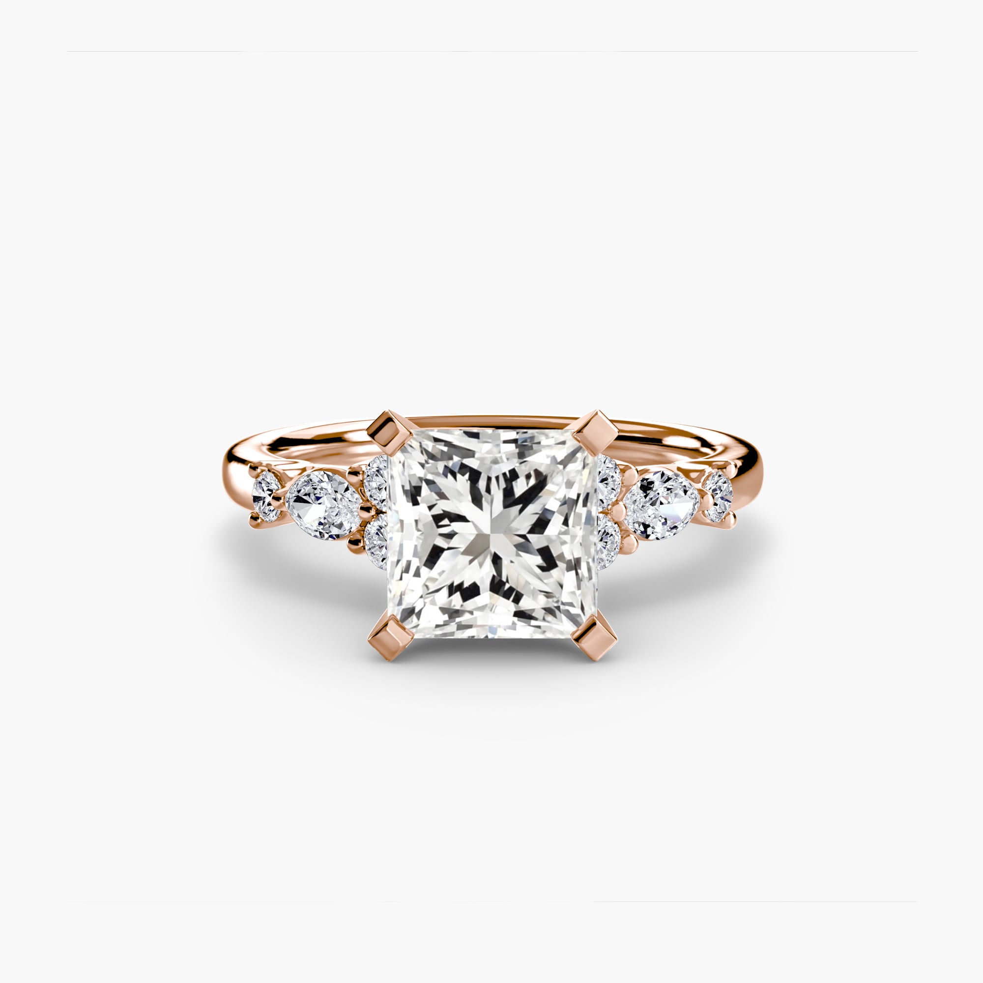 Inel de logodna Floral Accent Solitaire I