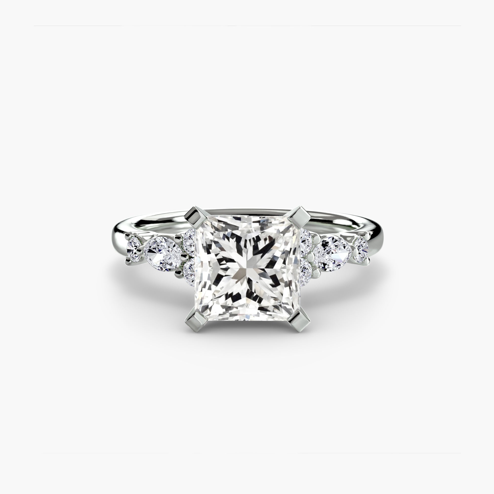 Inel de logodna Floral Accent Solitaire I