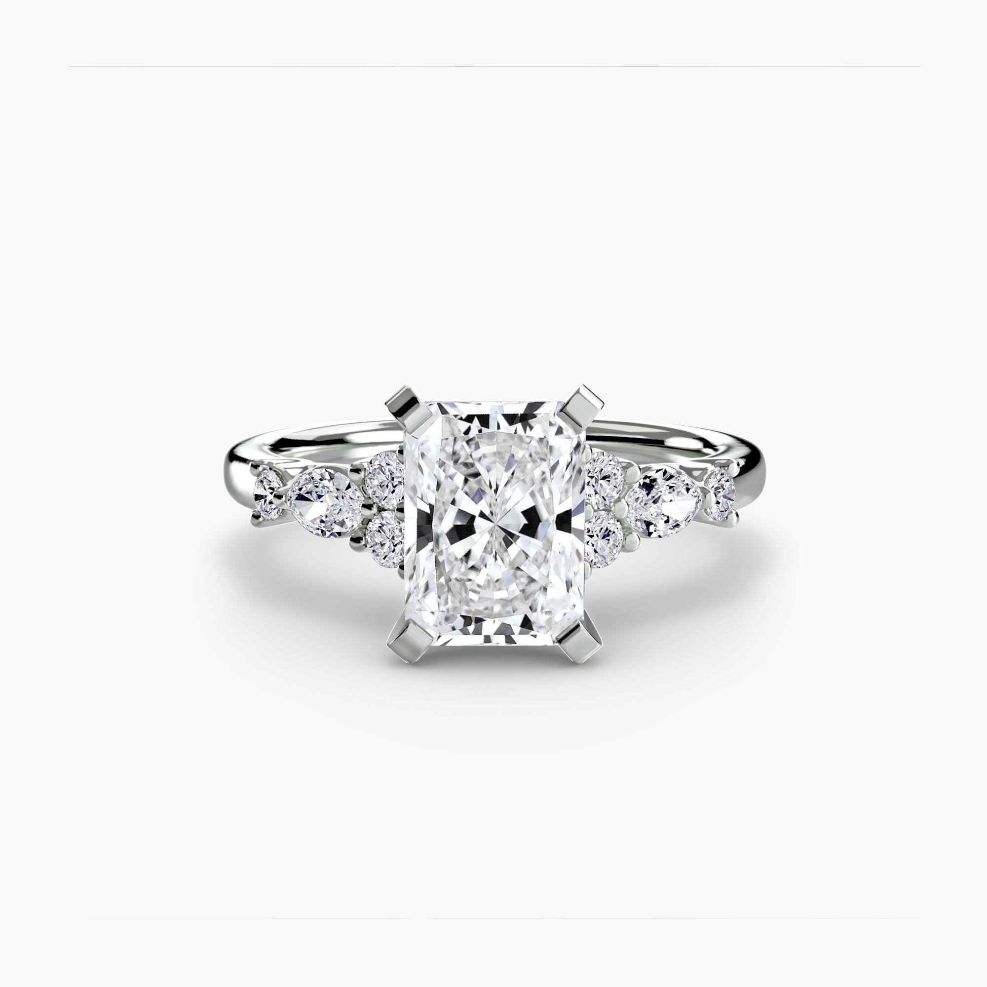 Inel de logodna Floral Accent Solitaire I