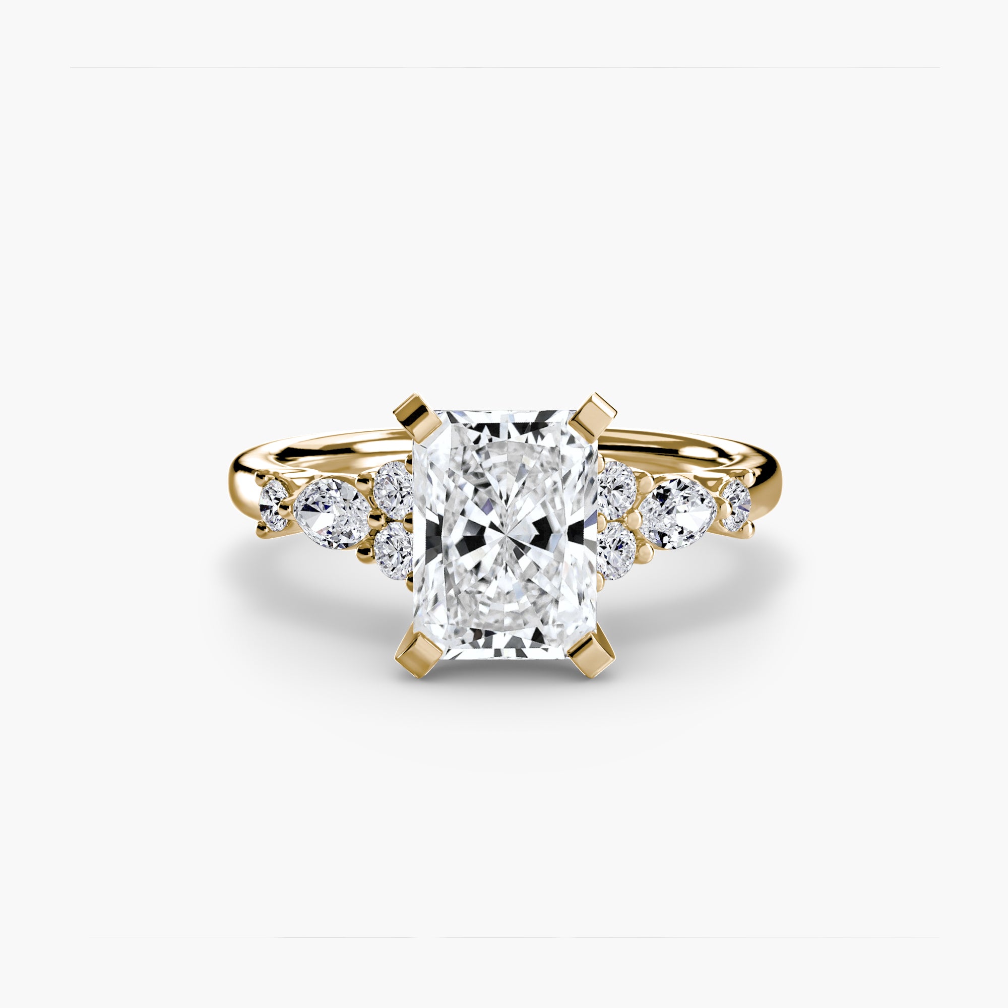 Inel de logodna Floral Accent Solitaire I