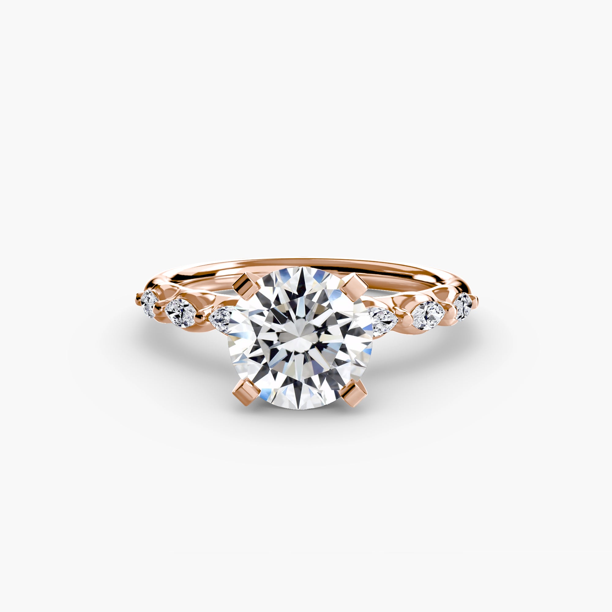 Inel de logodna Floral Accent Solitaire I