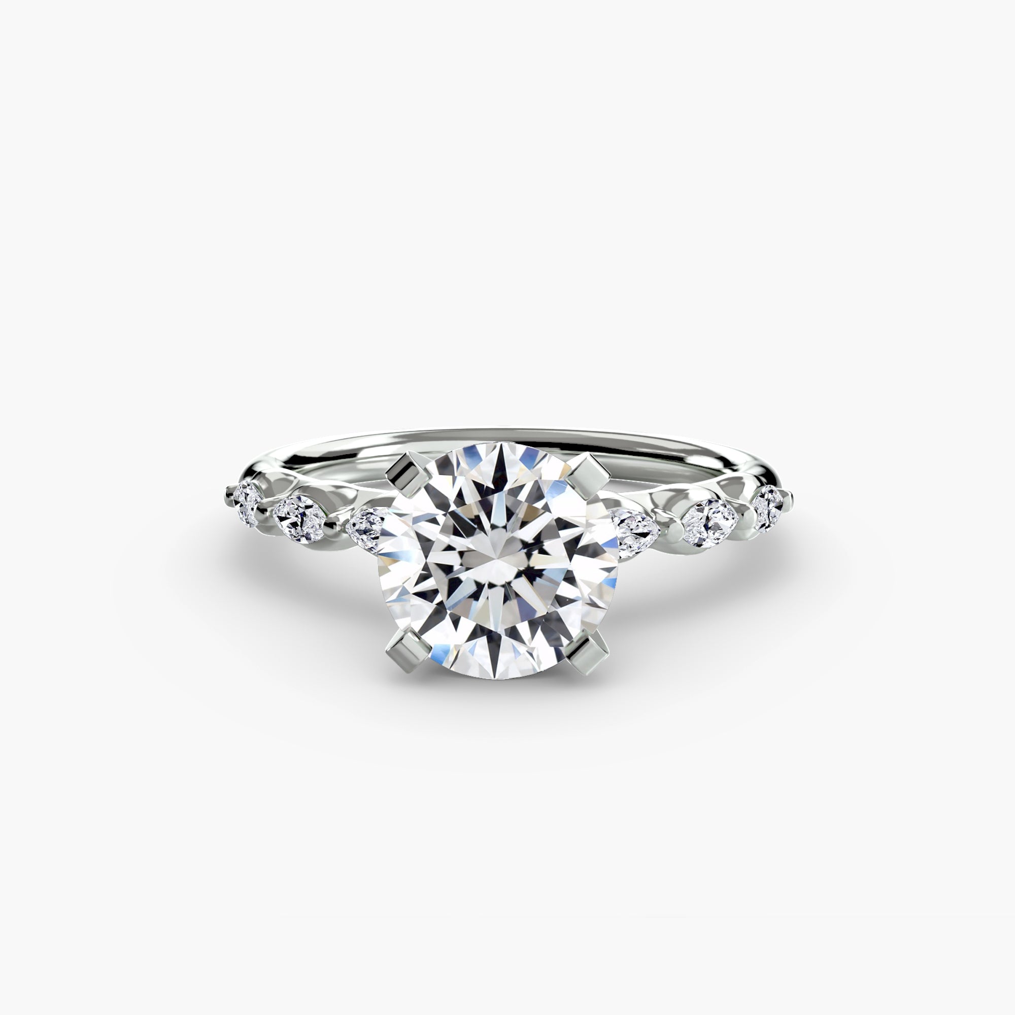 Inel de logodna Floral Accent Solitaire I