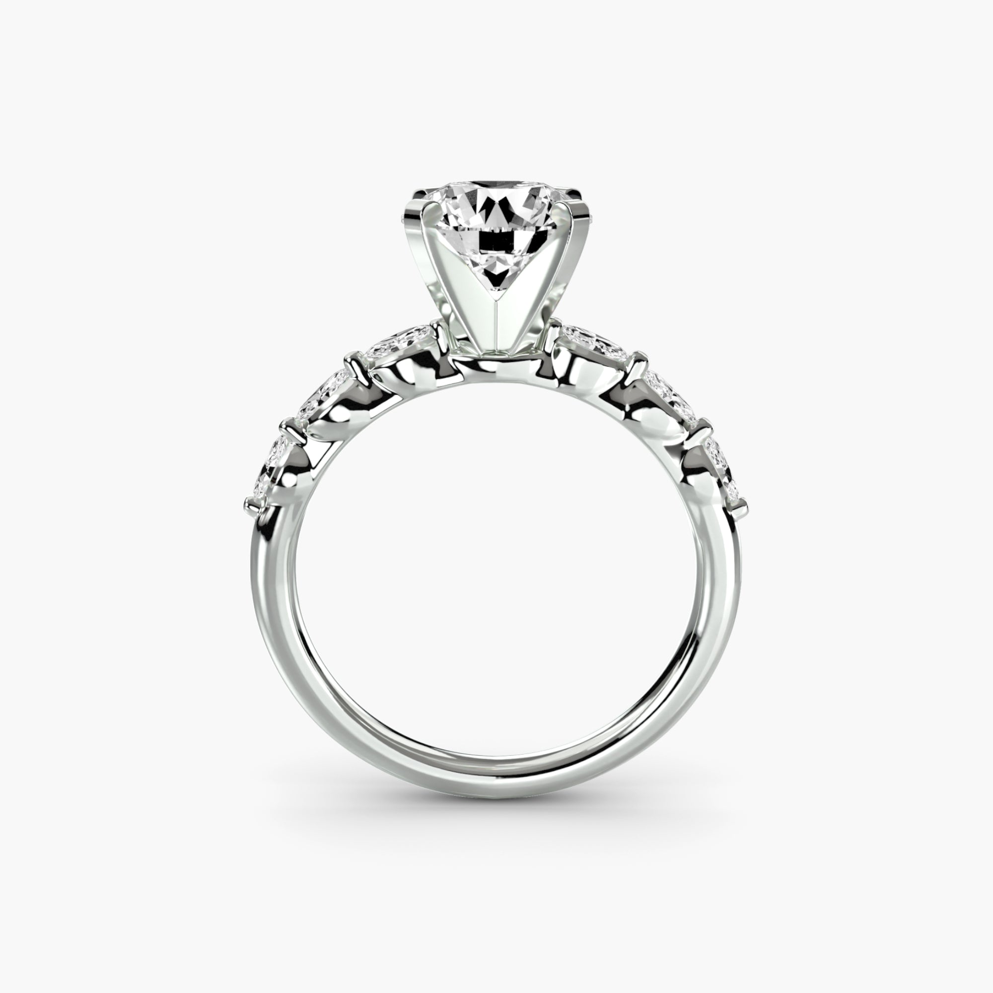 Inel de logodna Floral Accent Solitaire I