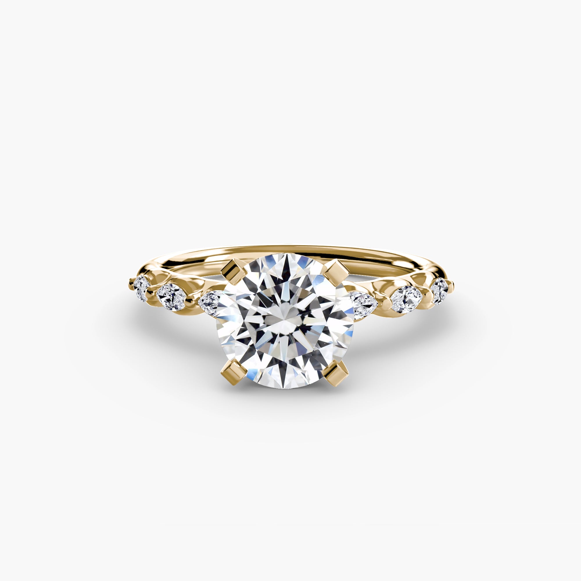Inel de logodna Floral Accent Solitaire I