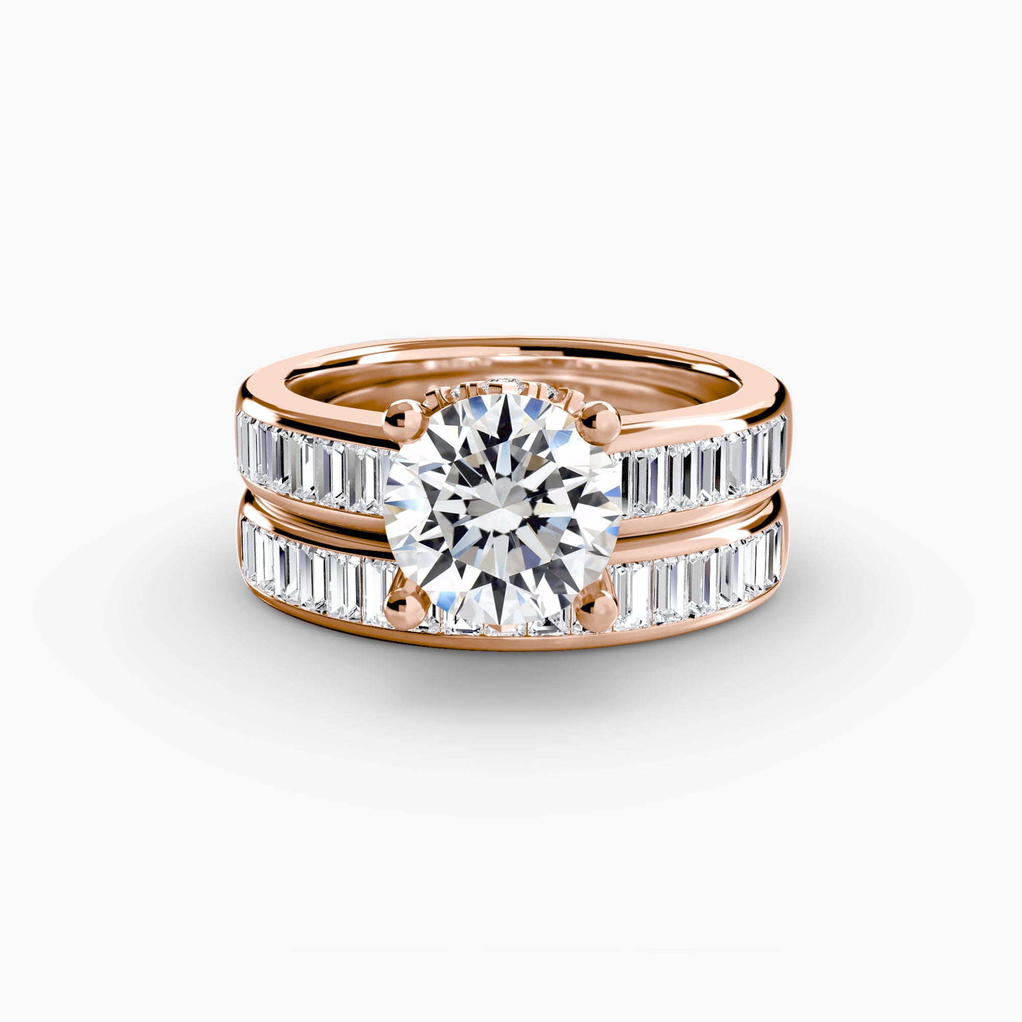 Inel de logodna Baguette Channel Solitaire