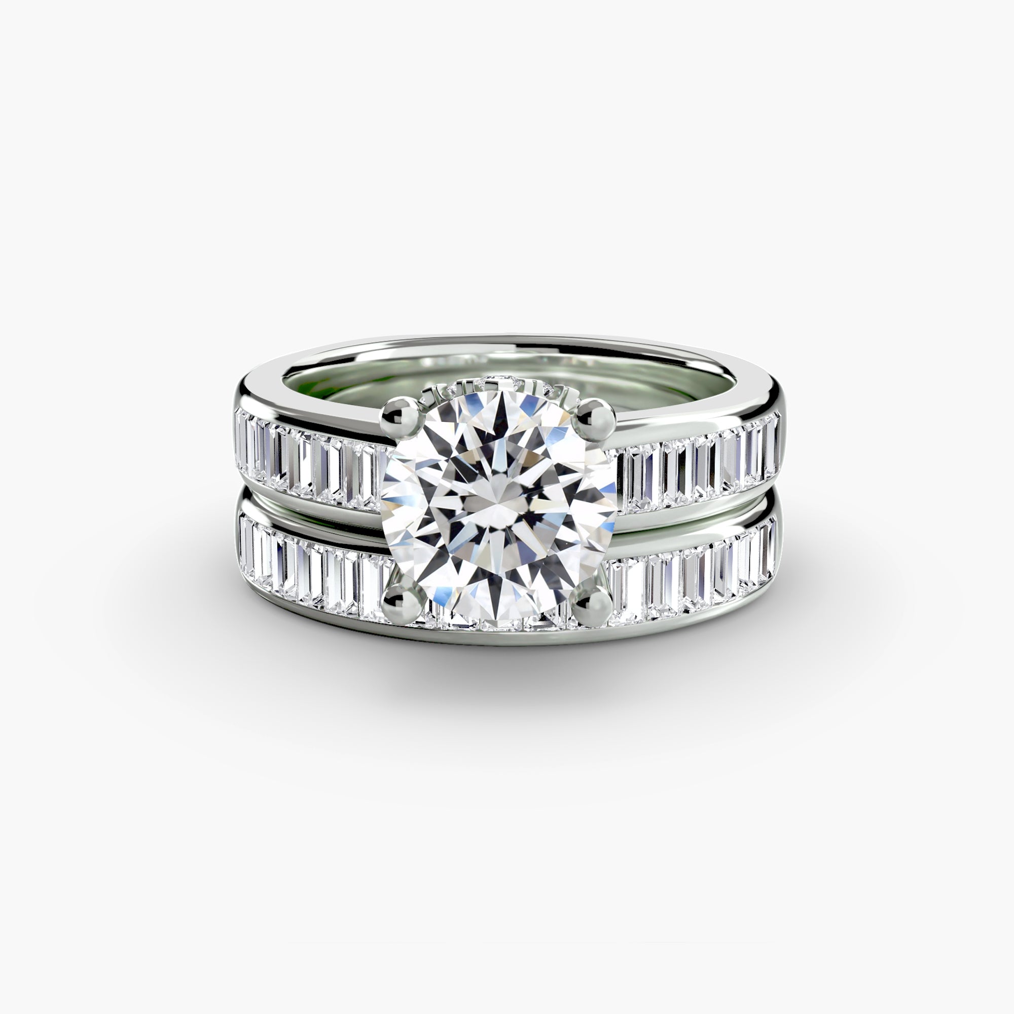 Inel de logodna Baguette Channel Solitaire