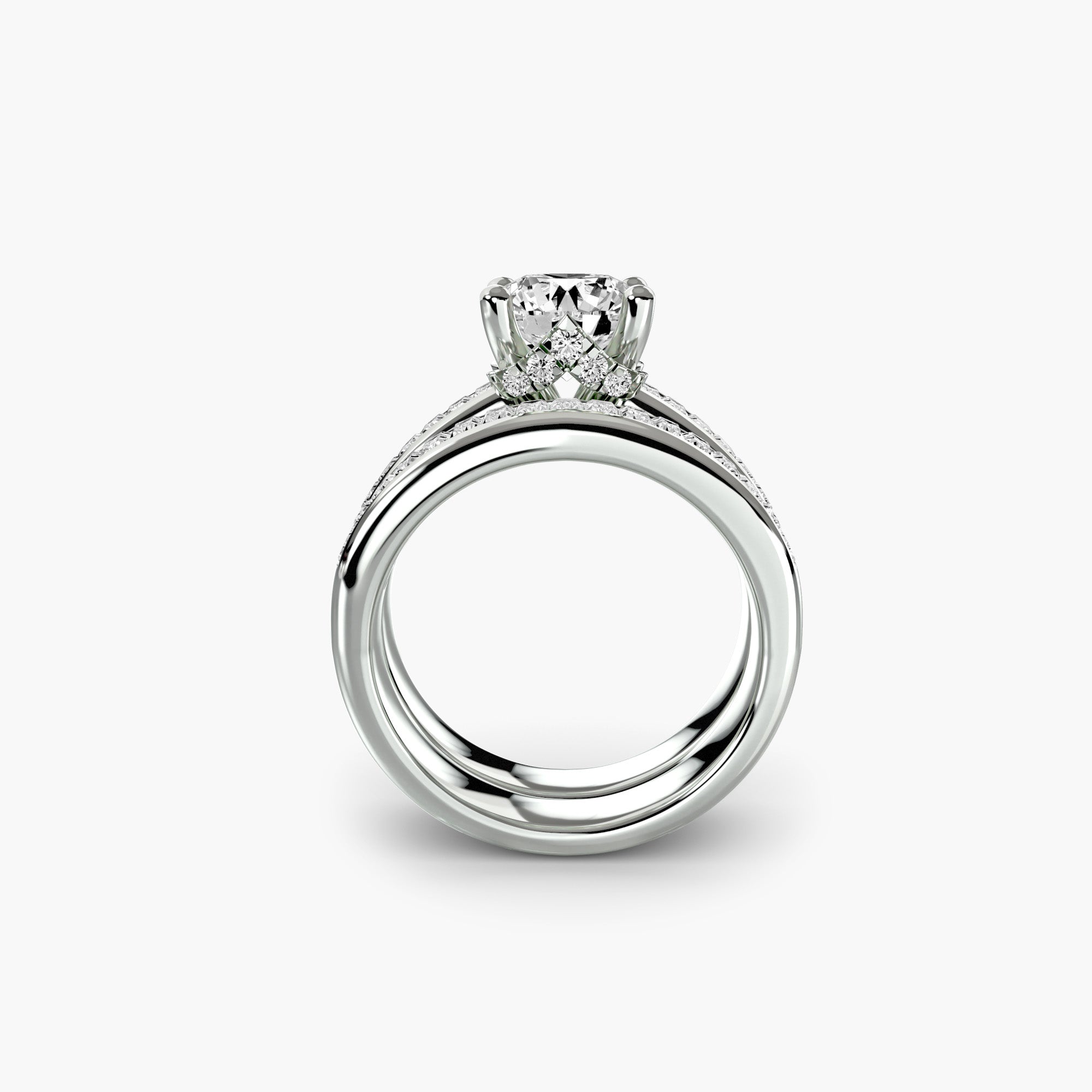 Inel de logodna Baguette Channel Solitaire
