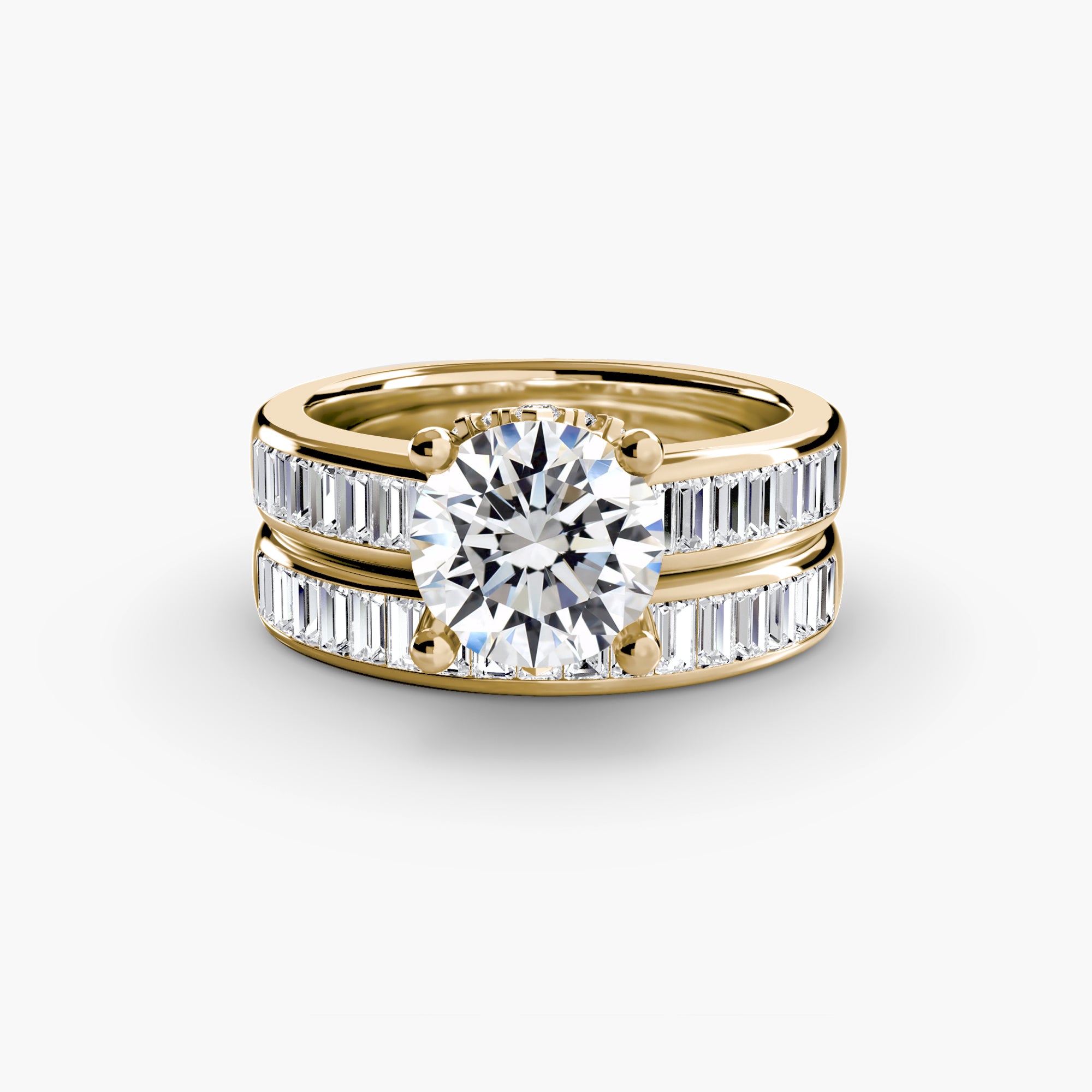 Inel de logodna Baguette Channel Solitaire