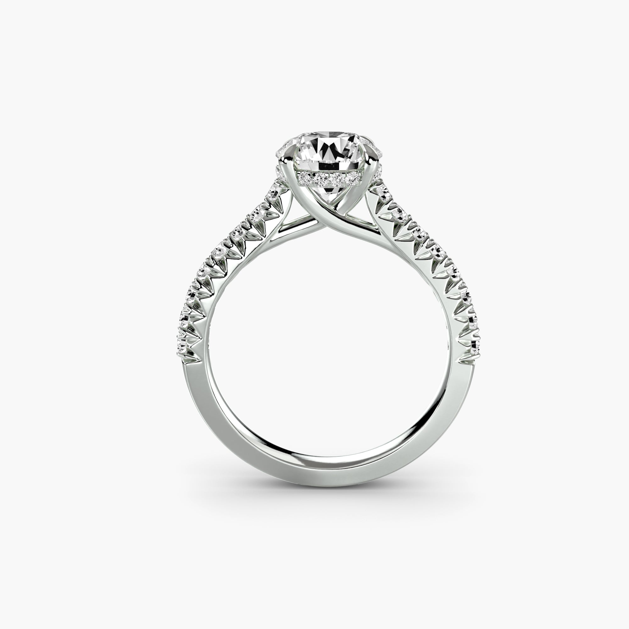 Inel de logodna Solitaire with Pavé V
