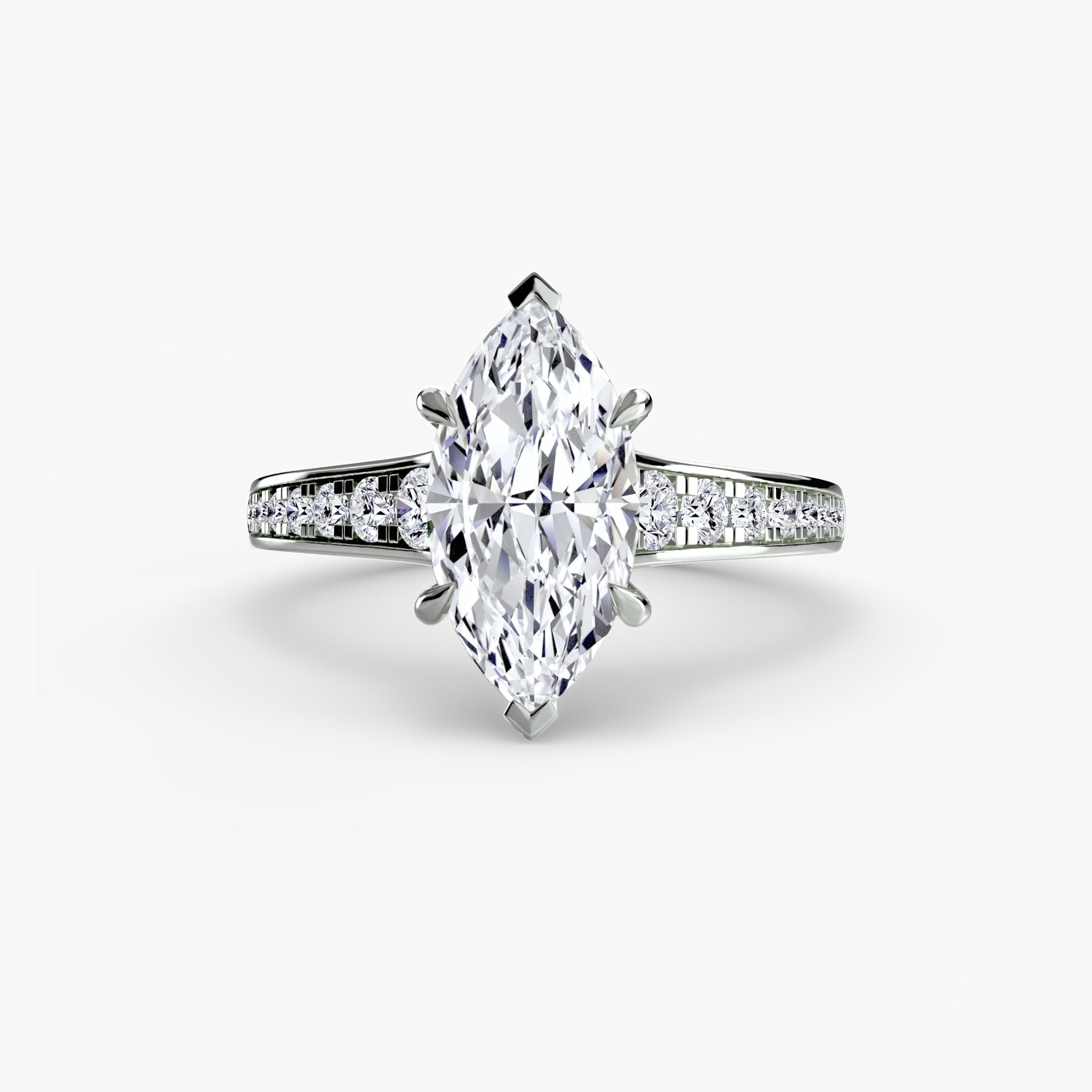 Inel de logodna Solitaire with Pavé VII