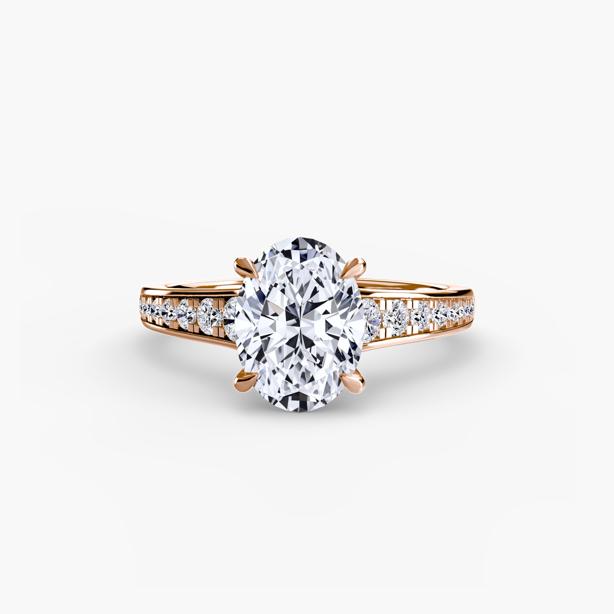 Inel de logodna Solitaire with Pavé VII