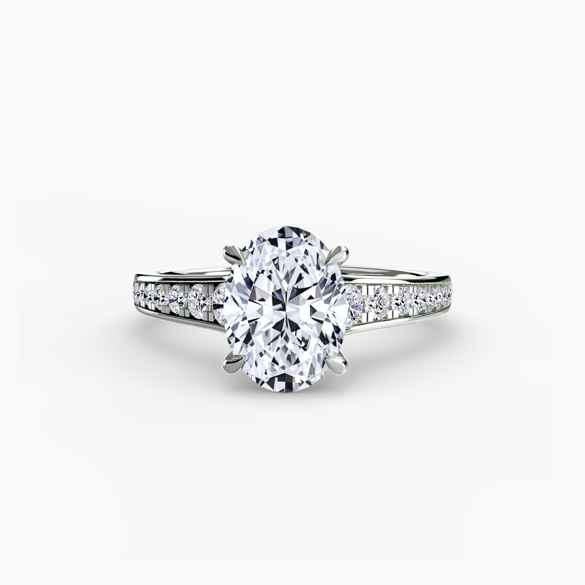 Inel de logodna Solitaire with Pavé VII