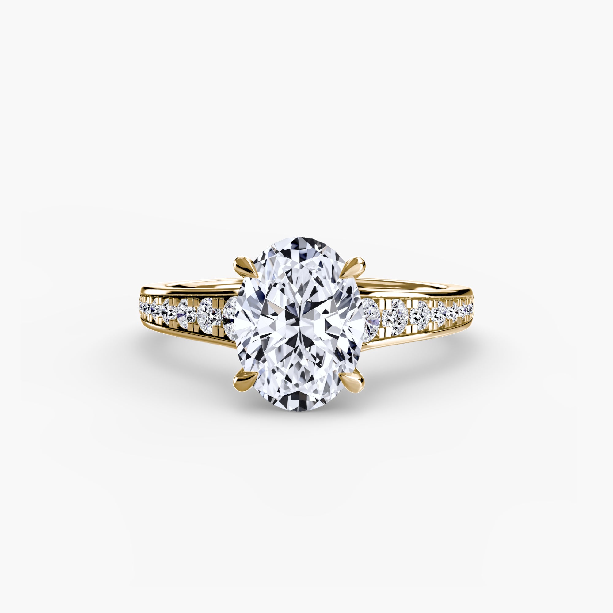 Inel de logodna Solitaire with Pavé VII