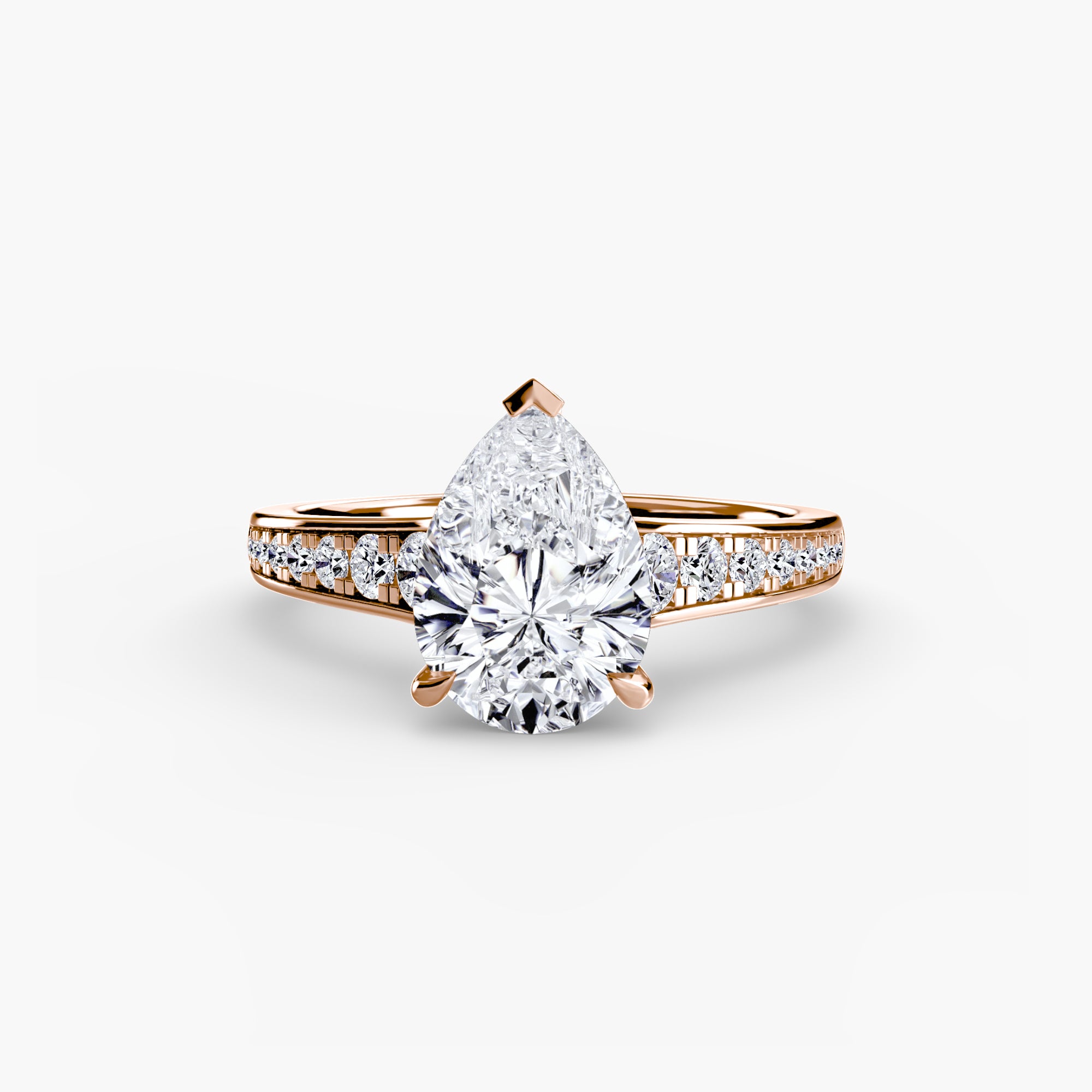 Inel de logodna Solitaire with Pavé VII