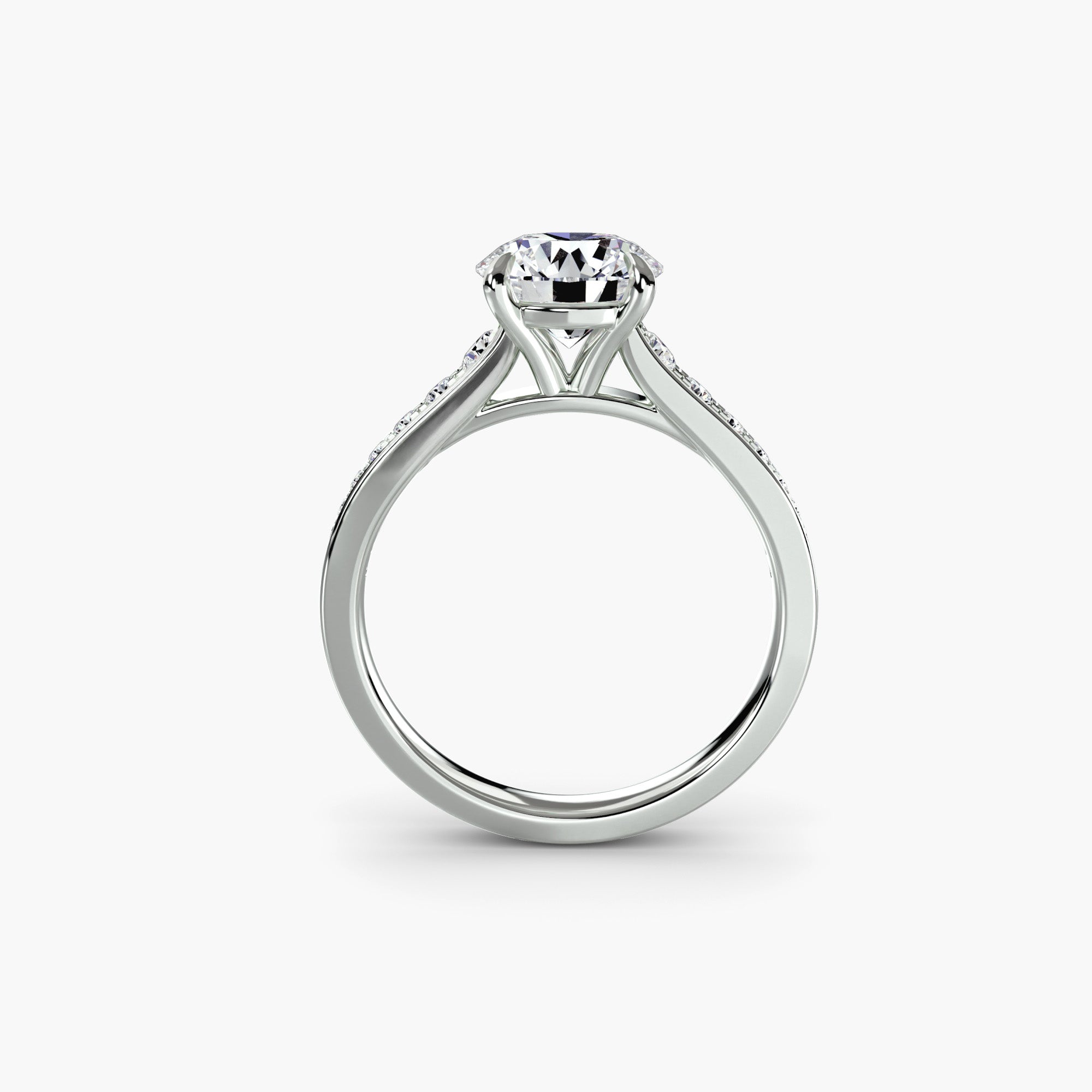 Inel de logodna Solitaire with Pavé VII
