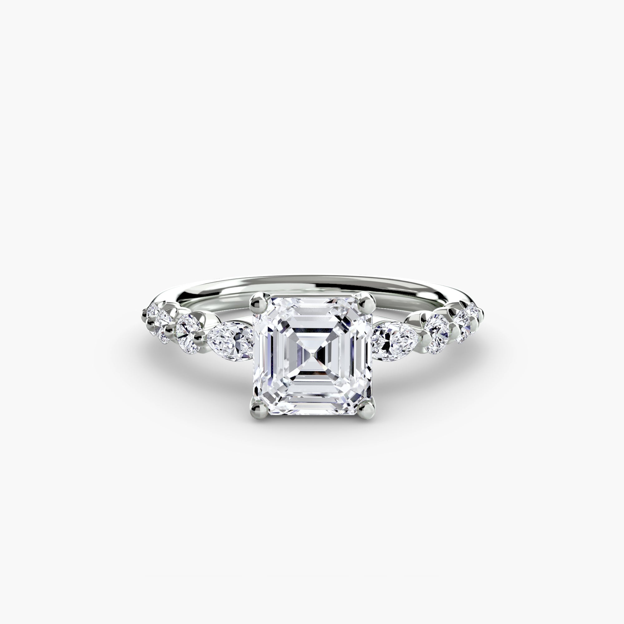 Inel de logodna Floral Accent Solitaire II