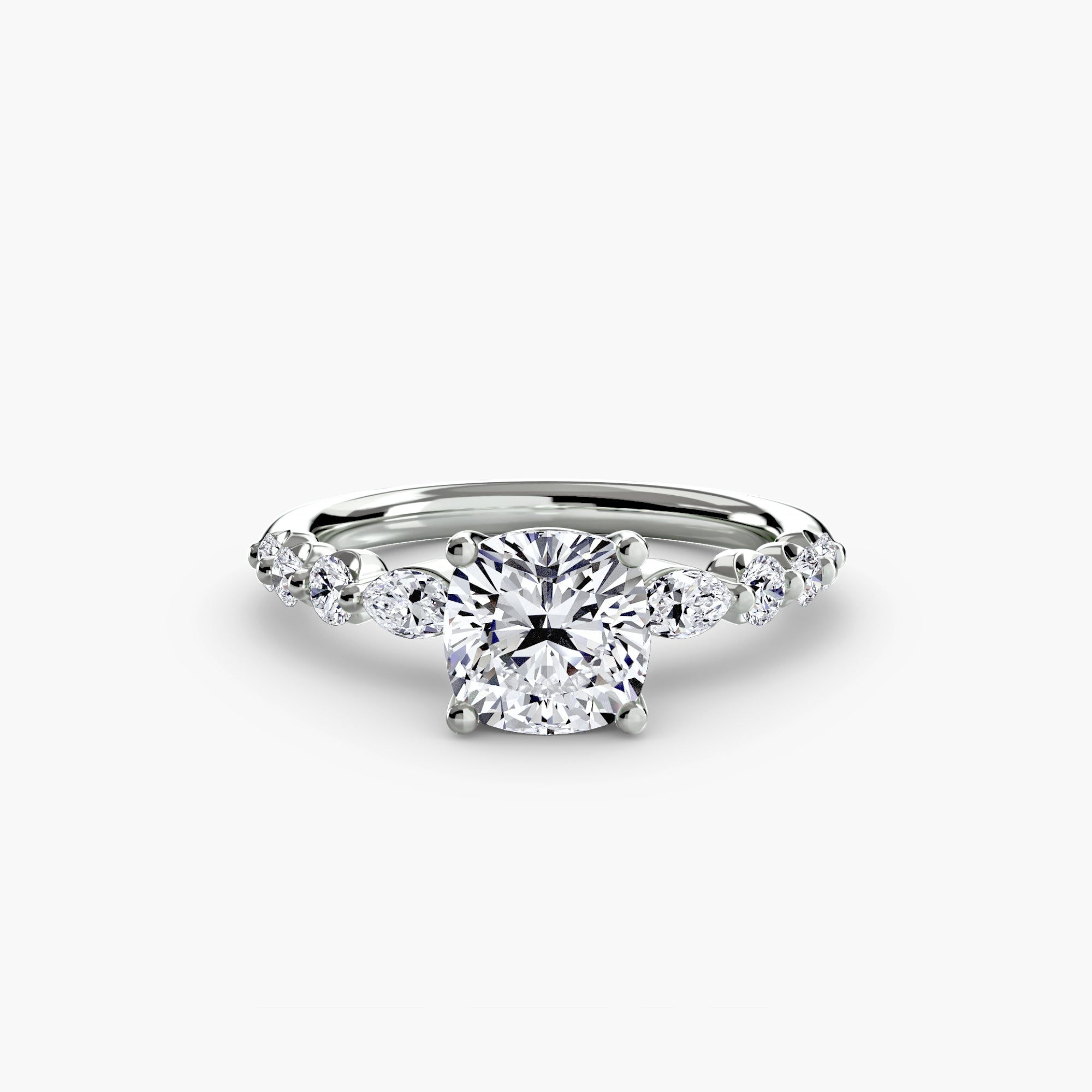Inel de logodna Floral Accent Solitaire II