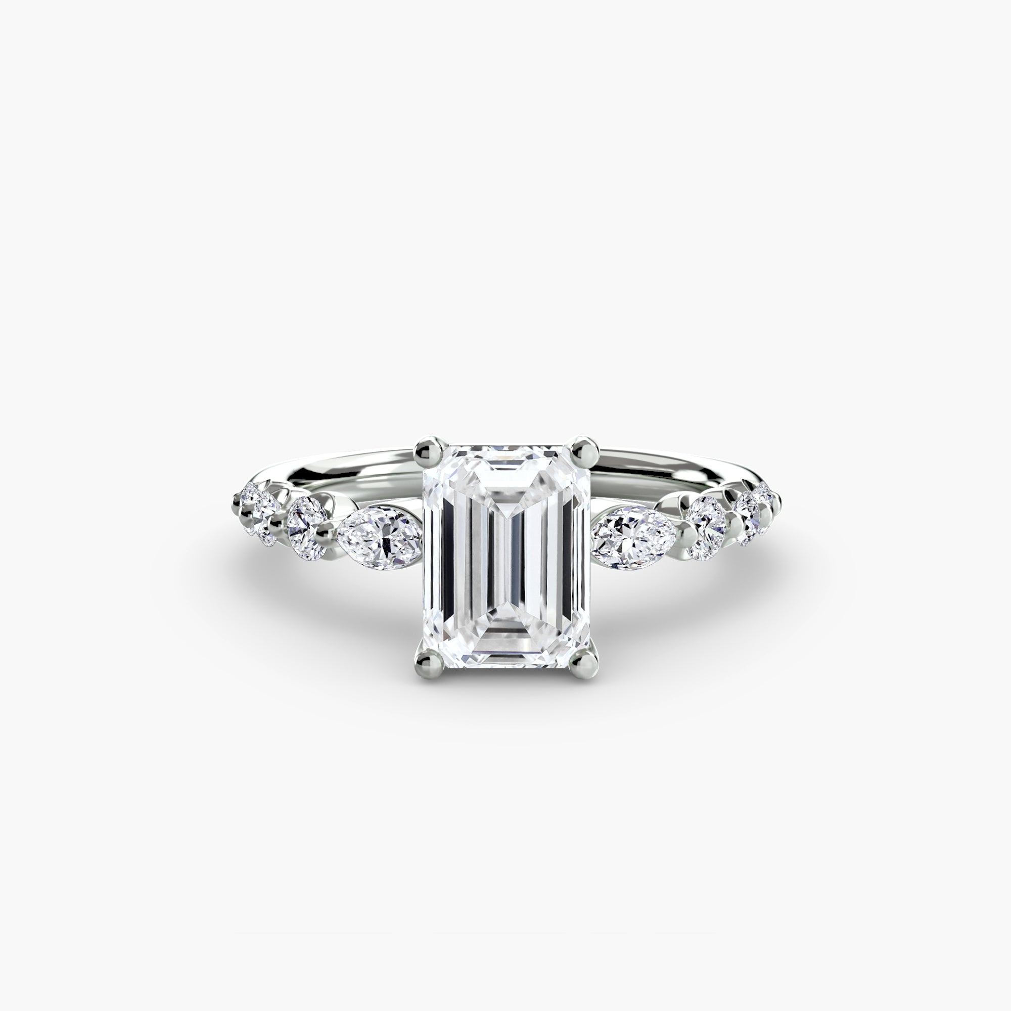 Inel de logodna Floral Accent Solitaire II