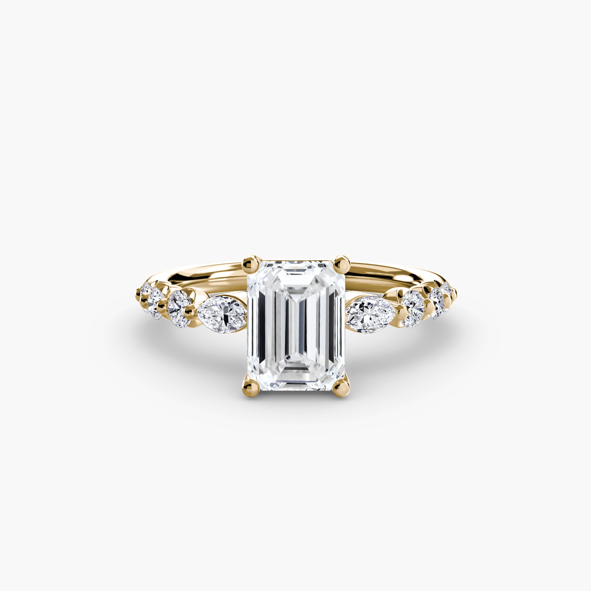 Inel de logodna Floral Accent Solitaire II