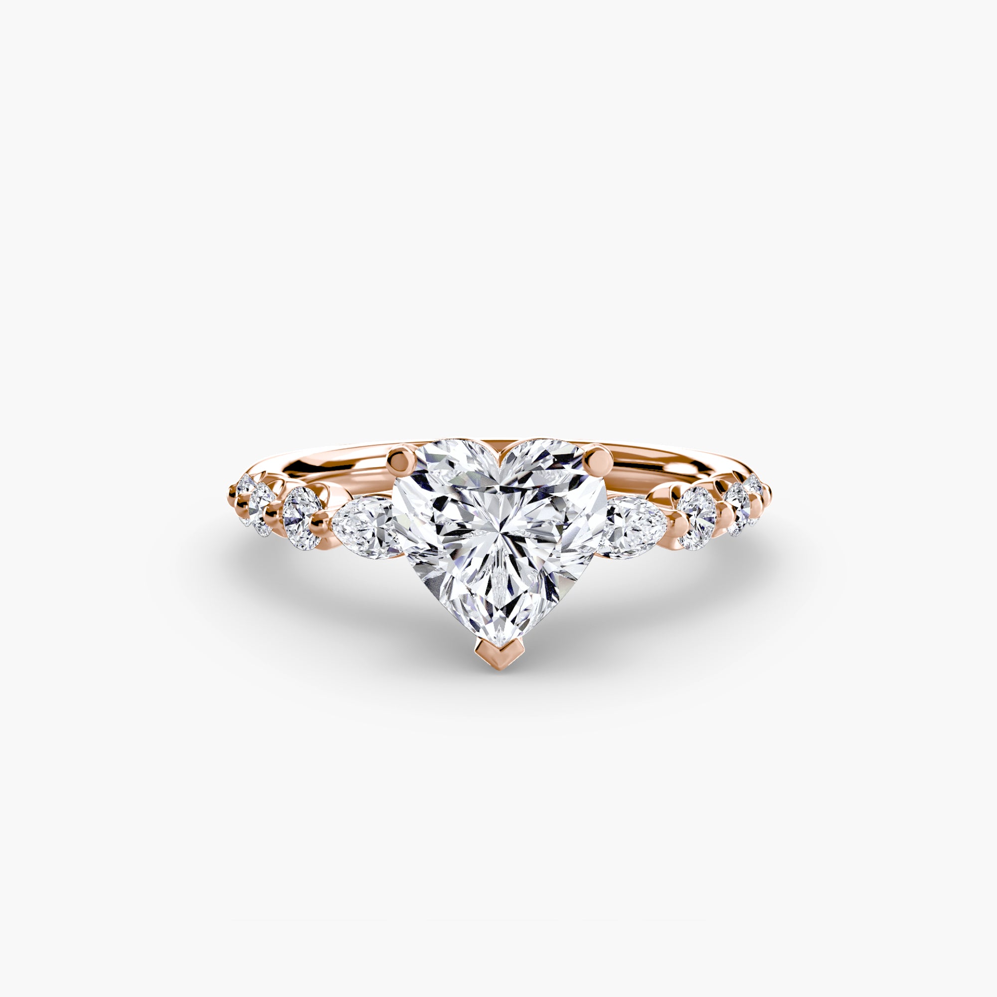 Inel de logodna Floral Accent Solitaire II