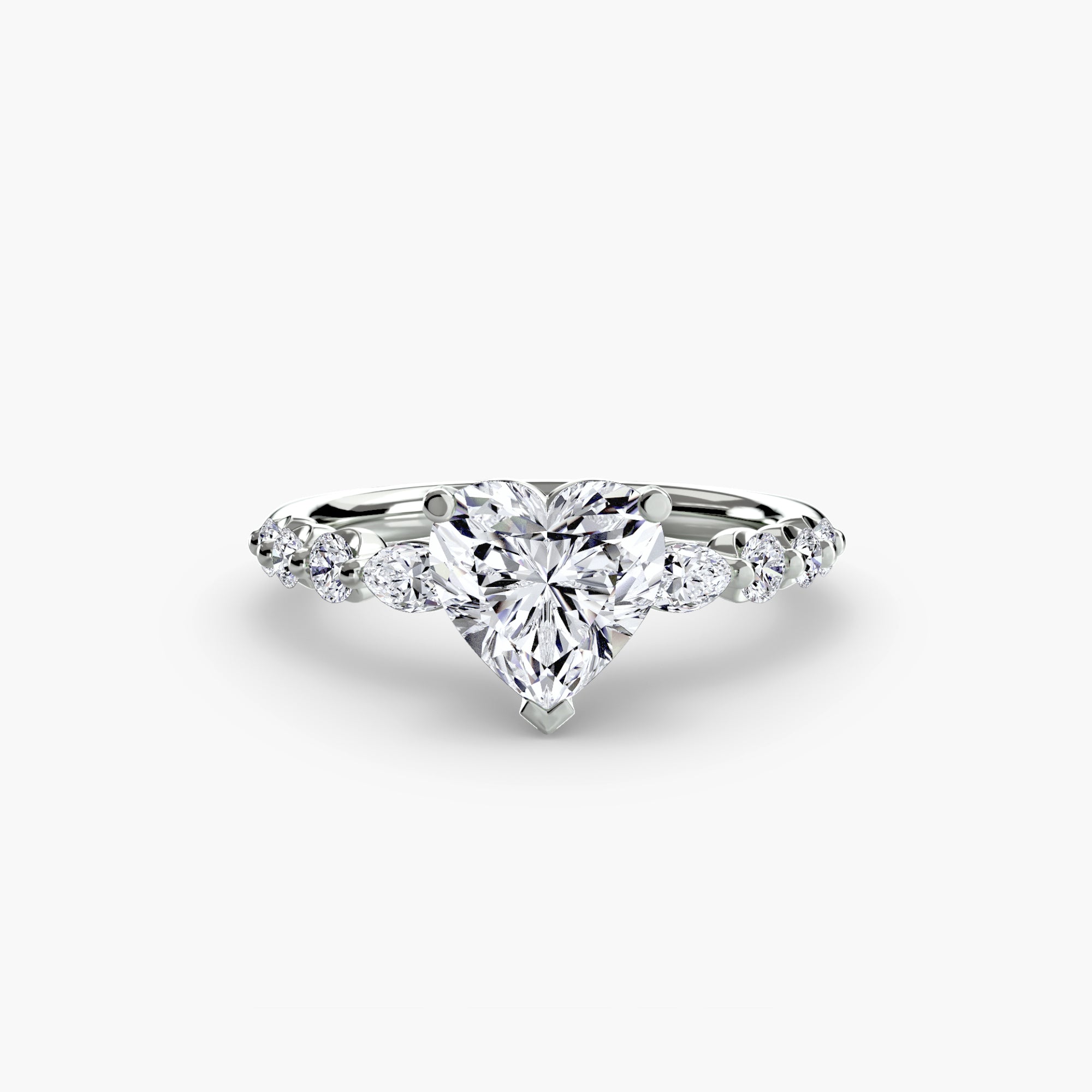 Inel de logodna Floral Accent Solitaire II