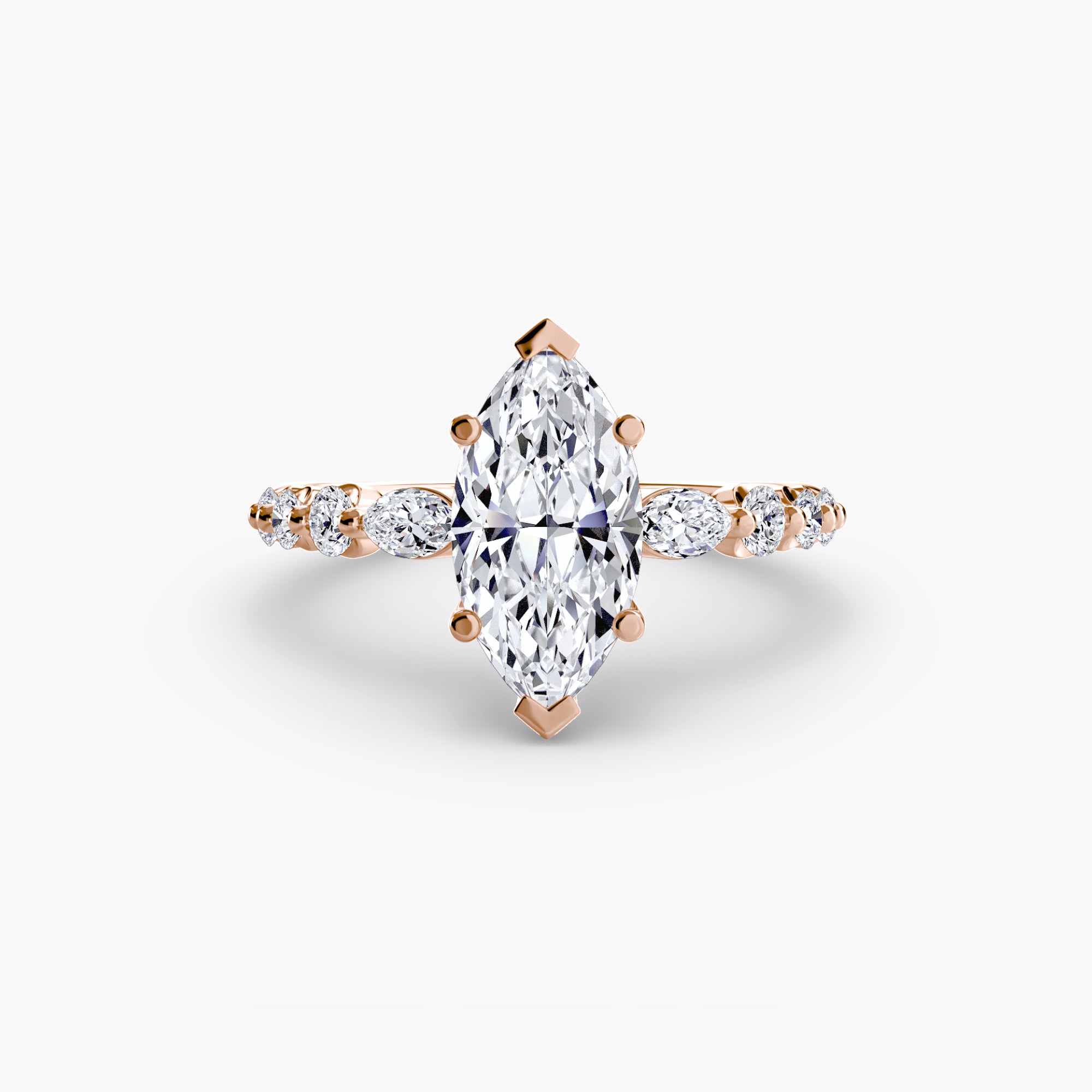 Inel de logodna Floral Accent Solitaire II